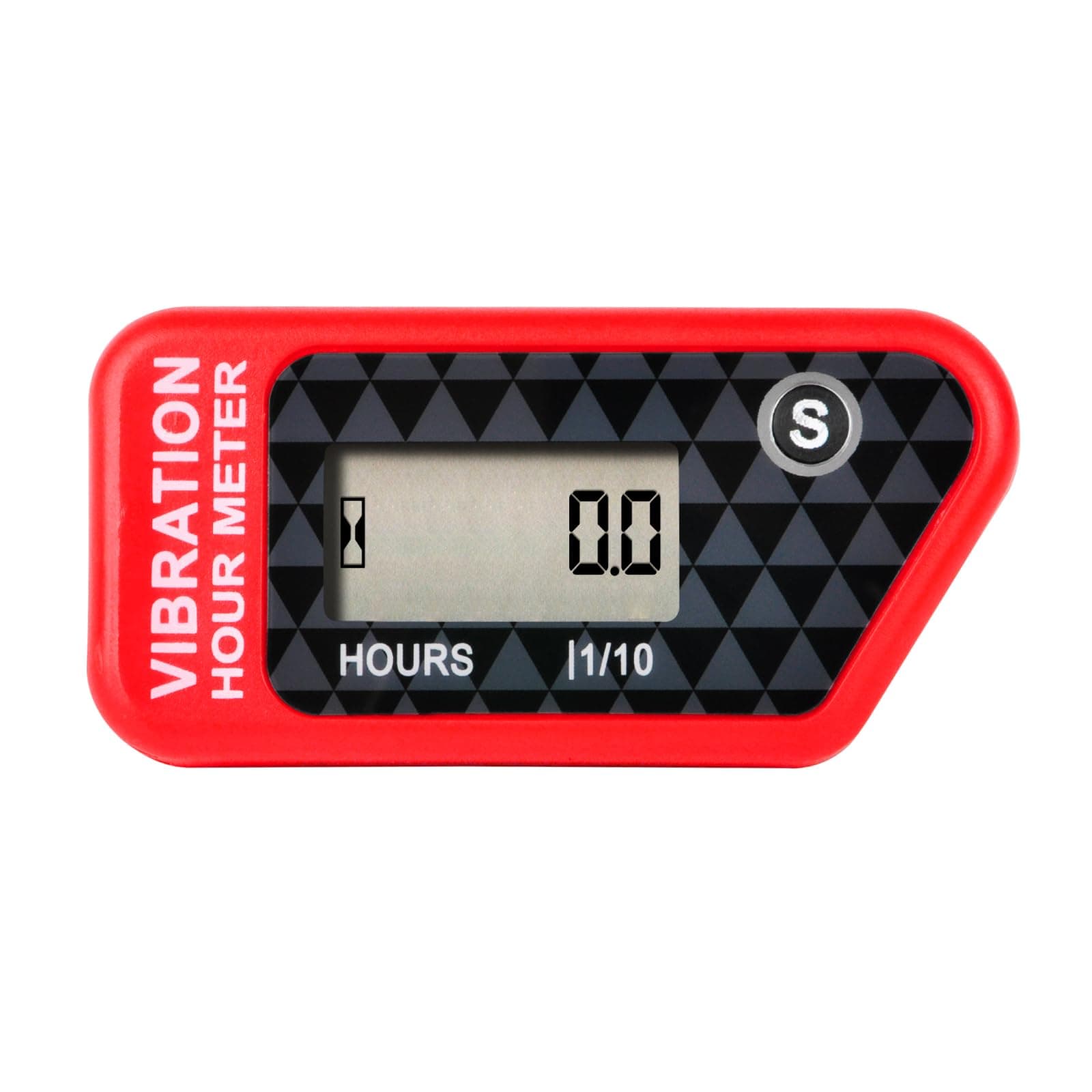 Jayron JR-HM016B LCD Wireless Digital Hour Meter Gauge Vibration Activated,Waterproof Design,for All Vibrating Machine,Air Compressor,Generator,Jet ski,Lawn Mower, Motorcycle,Chainsaw