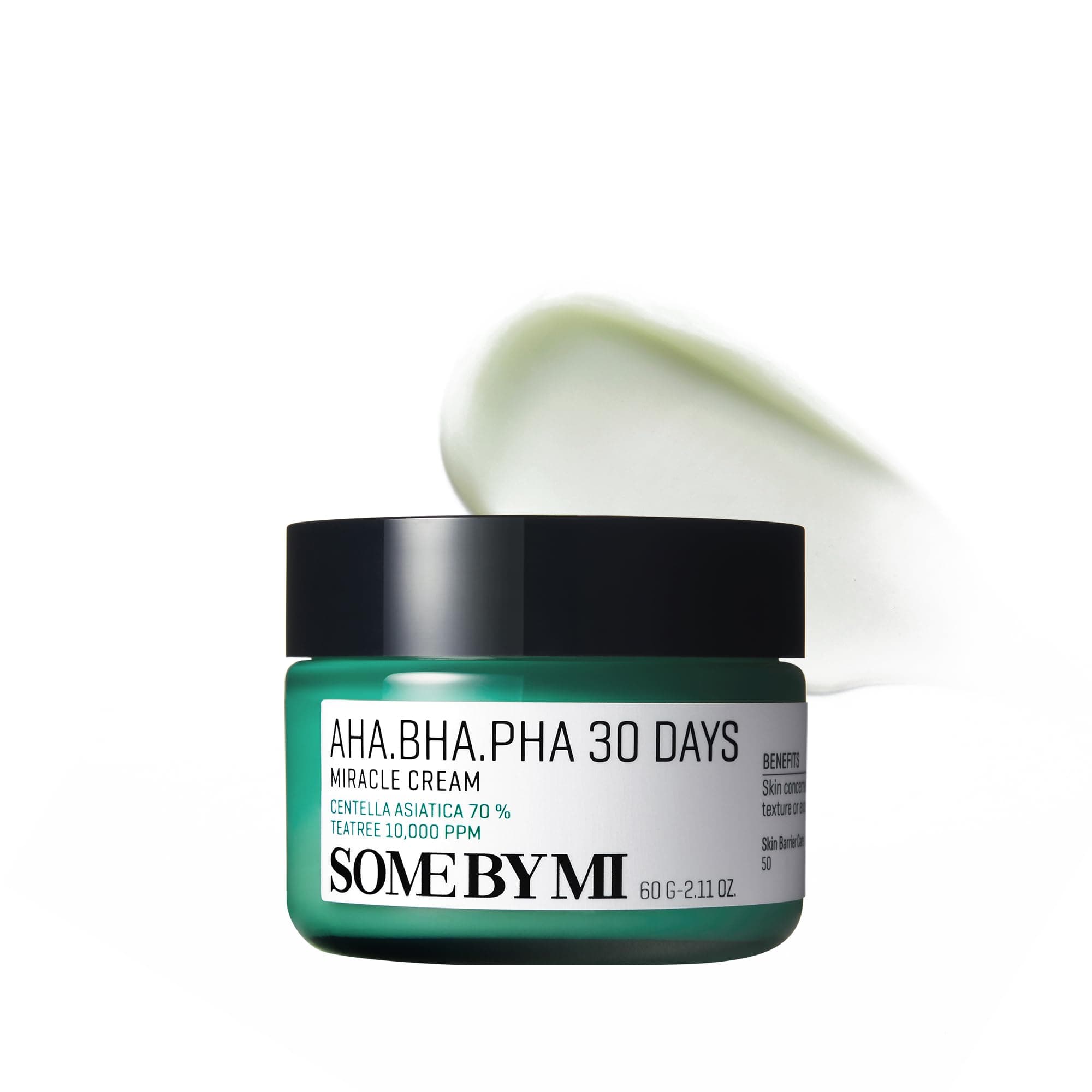 AHA BHA PHA 30 Days Miracle Cream 60ml - AHA BHA Exfoliating Face Moisturizer - Korean Skincare for Acne Treatment - Pore Care & Skin Smoothing - Tea Tree Face Cream for Acne Prone Skin