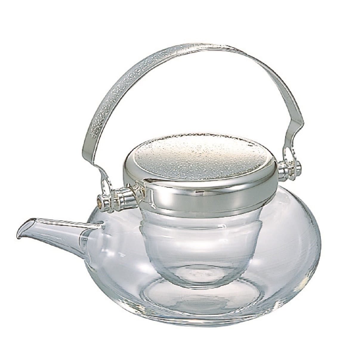 Hario "Maru Chirori" Sake Cooler, 360ml, Embossed Silver