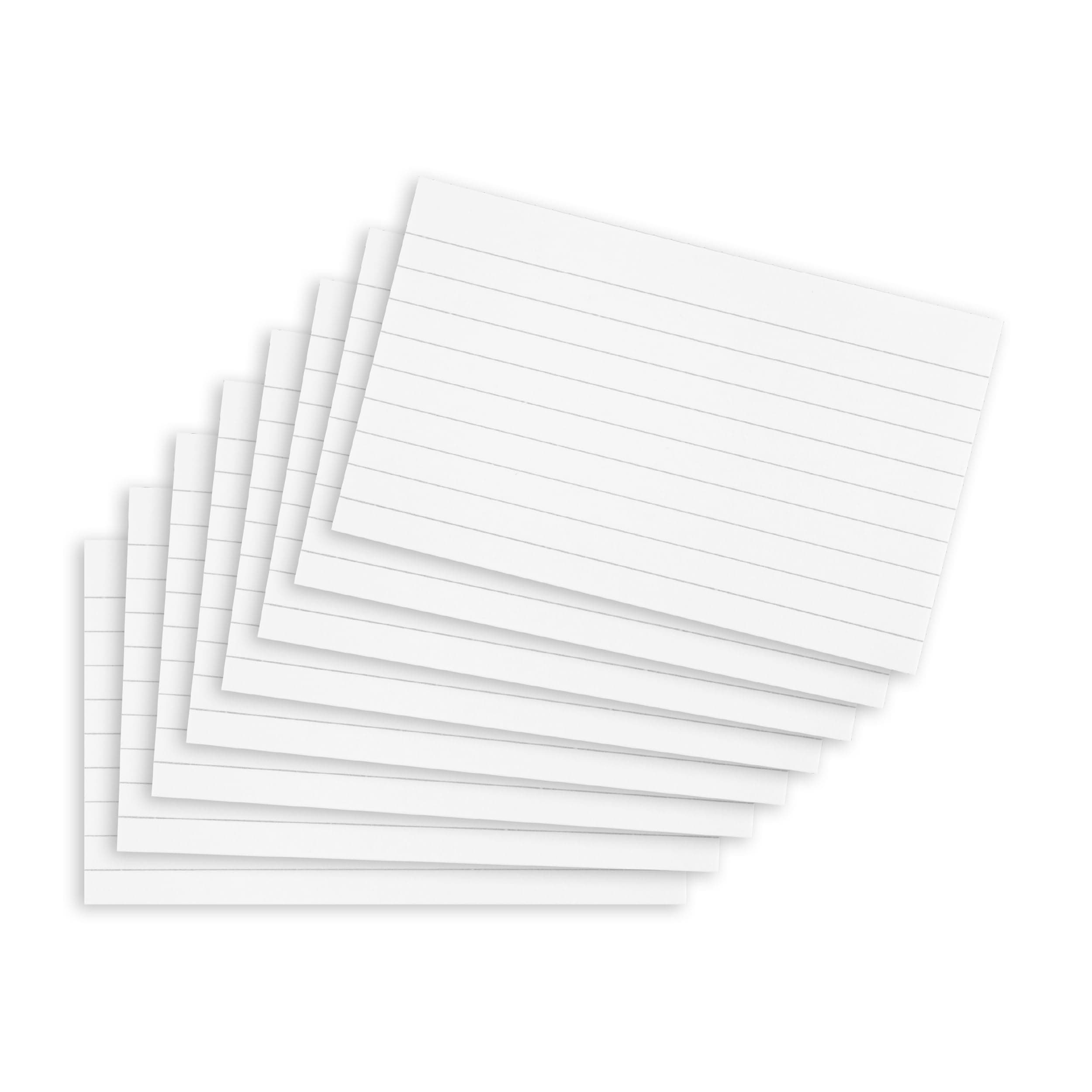 Summit Flash Cards, Revision Cards, 200 Pack Record Cards, 125 x 75 mm Index Cards, White