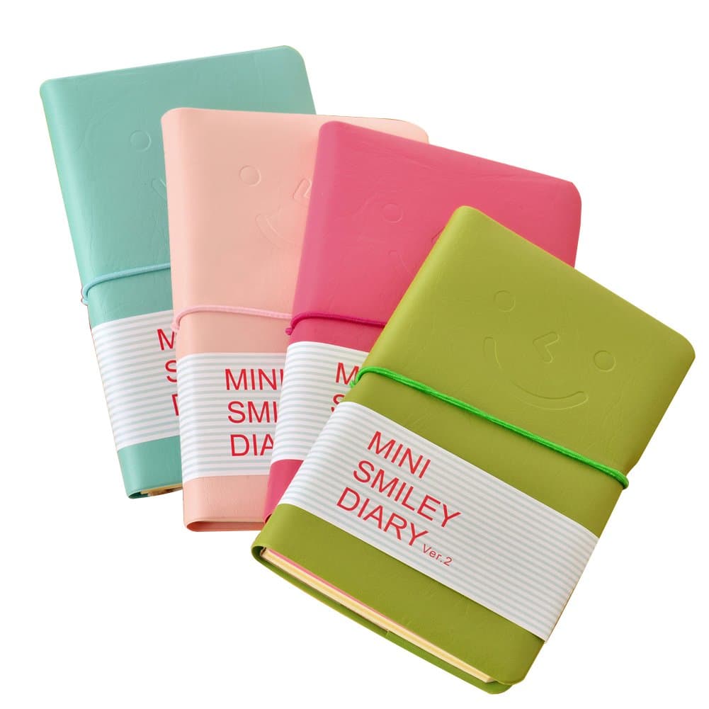 Aikesi Notebook Creative Smile Emoticon Pocket Notebook Color Page Notebook 3 Pack 8 * 13 * 1cm