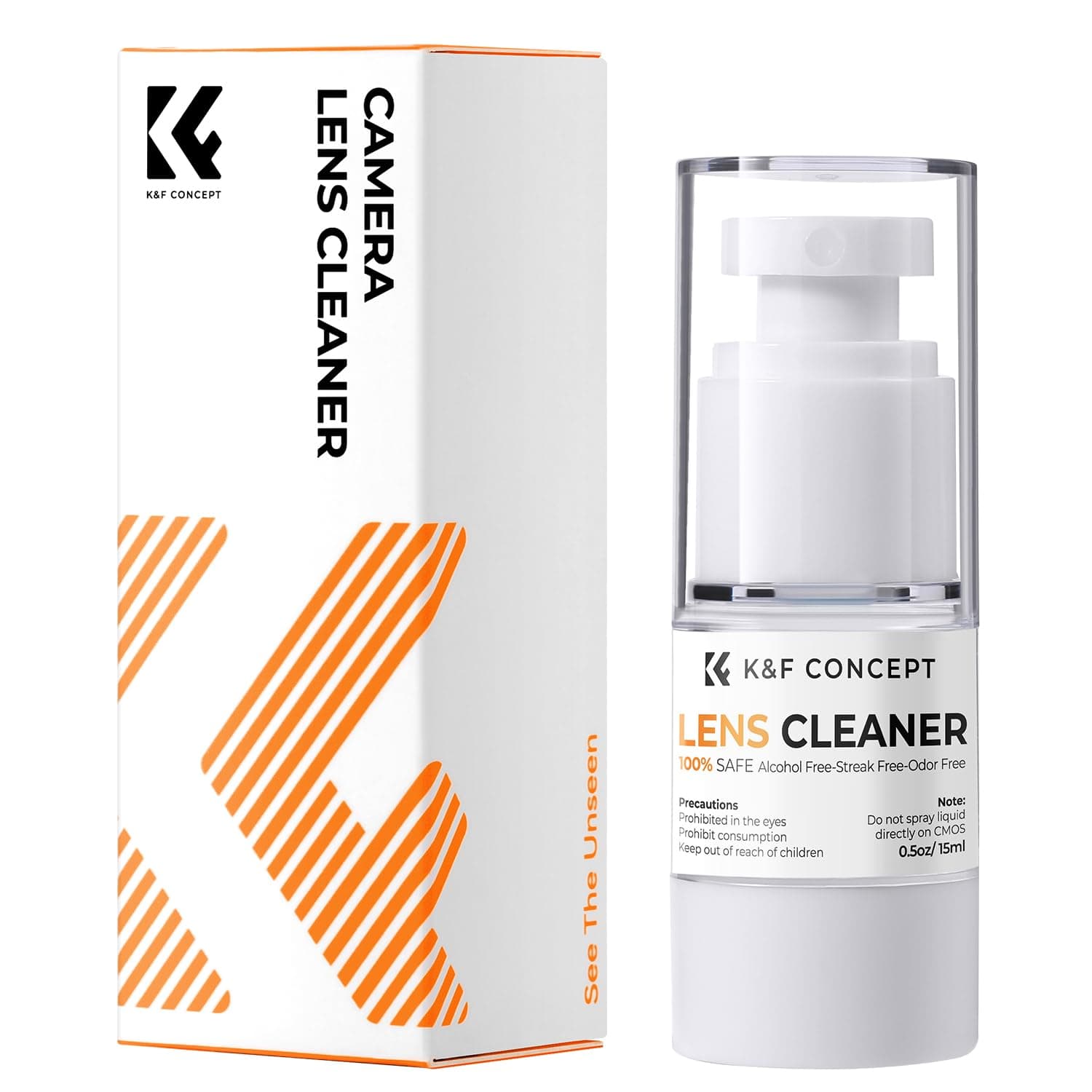 K&F CONCEPT 15ml Screen Cleaning Spray Cleaning Solution -Alcohol Free Screen Cleaning Fluid for Monitor//iPad/Mobile Phone/Tablet/Laptop