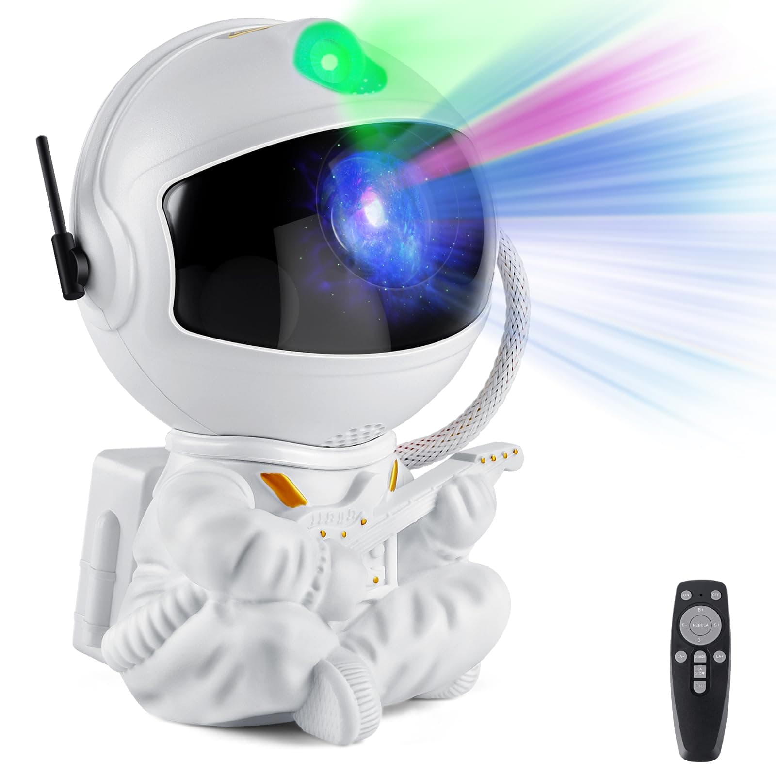 XHSY Astronaut Projector,Star Projector Galaxy Light,Night Light for Kids,Light Projector for Bedroom,Starry Nebula Ceiling LED Lamp,with Remote (White)