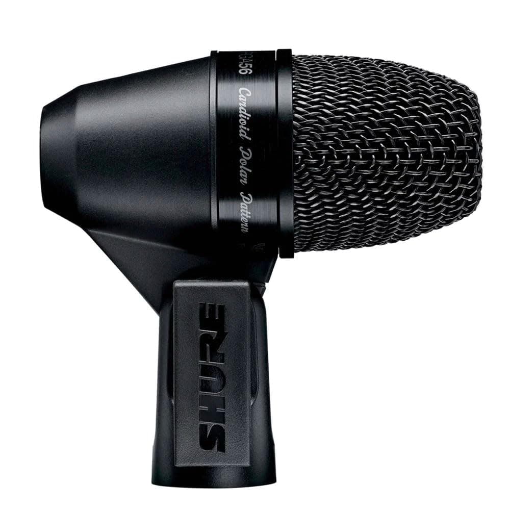 Shure PGA56 Dynamic Microphone - with Cardioid Pick-up Pattern, Swivel-Mount Dynamic Snare/Tom Microphone with AP56DM Drum Mount (PGA56-XLR)