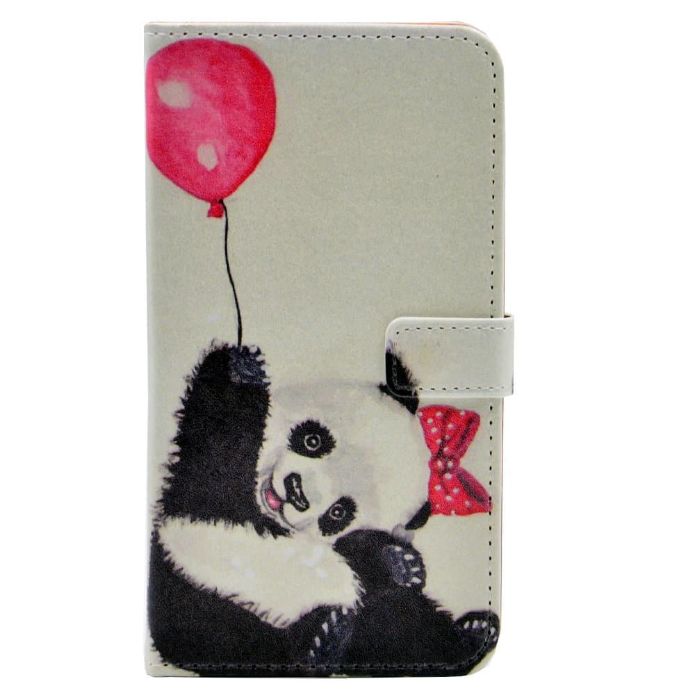 Panda Balloon Painting Art Pattern Leather Wallet Case Stand Cover with Cash Card Slots for Samsung Galaxy S7 Edge New Arrival