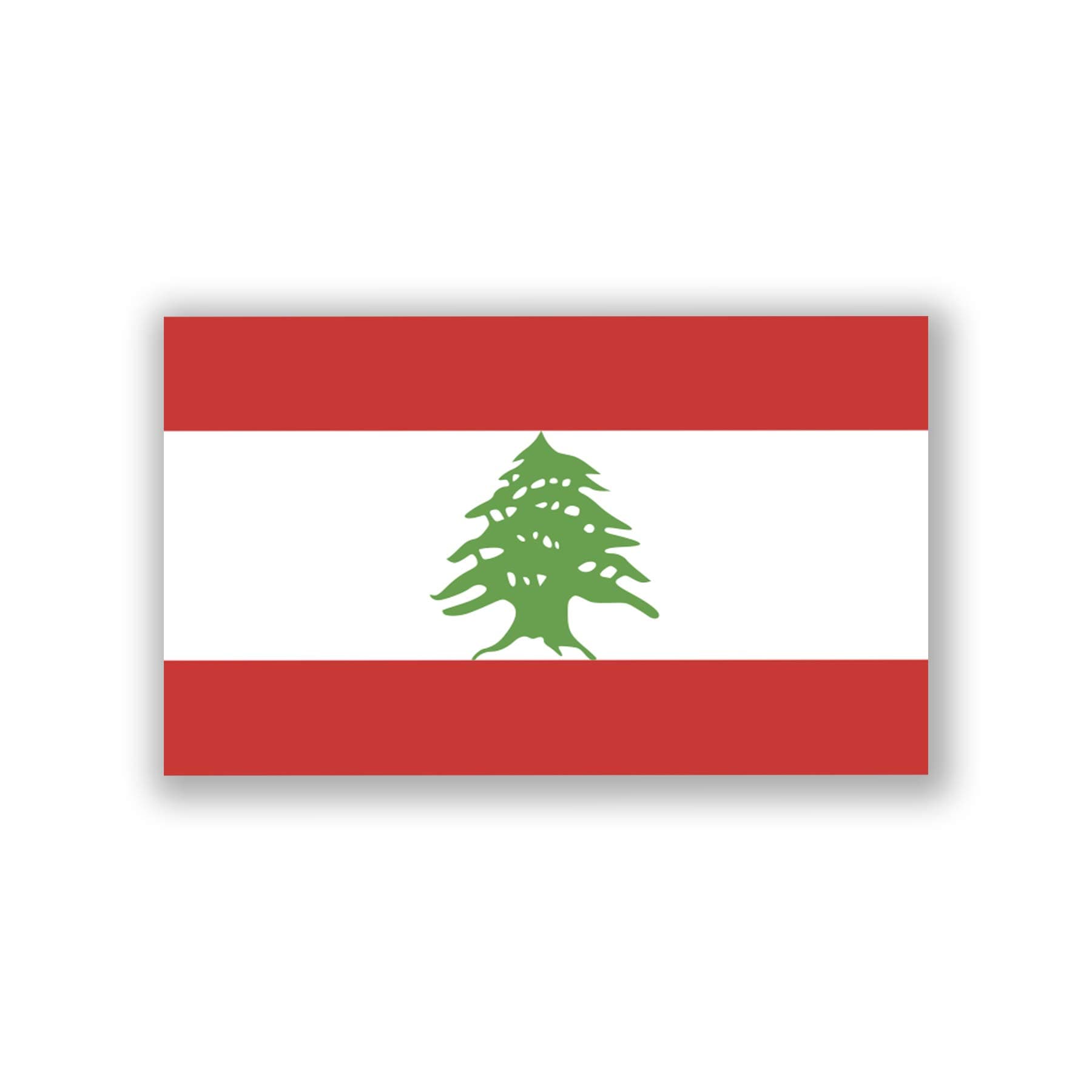 2-Pack Lebanon Flag Decal Sticker | 5-Inches by 3-Inches | Premium Quality Vinyl | PD465