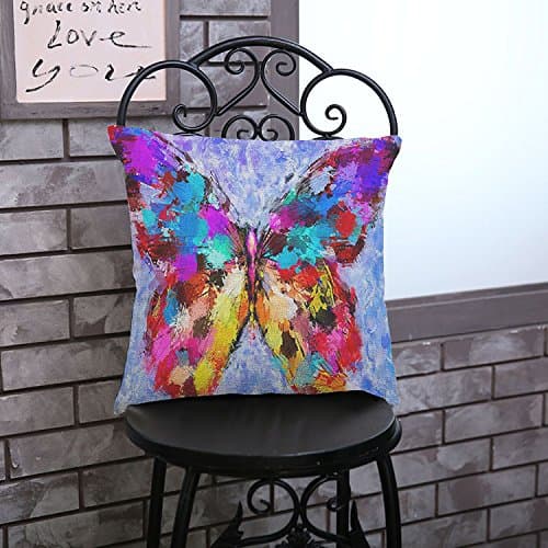 Cushion Covers Creative Butterfly,Printing of Throw Pillow Case Sofa Cushion Cover Home Decor Pillowcase,45 * 45CM (Pillowcases Set of 2 pcs)