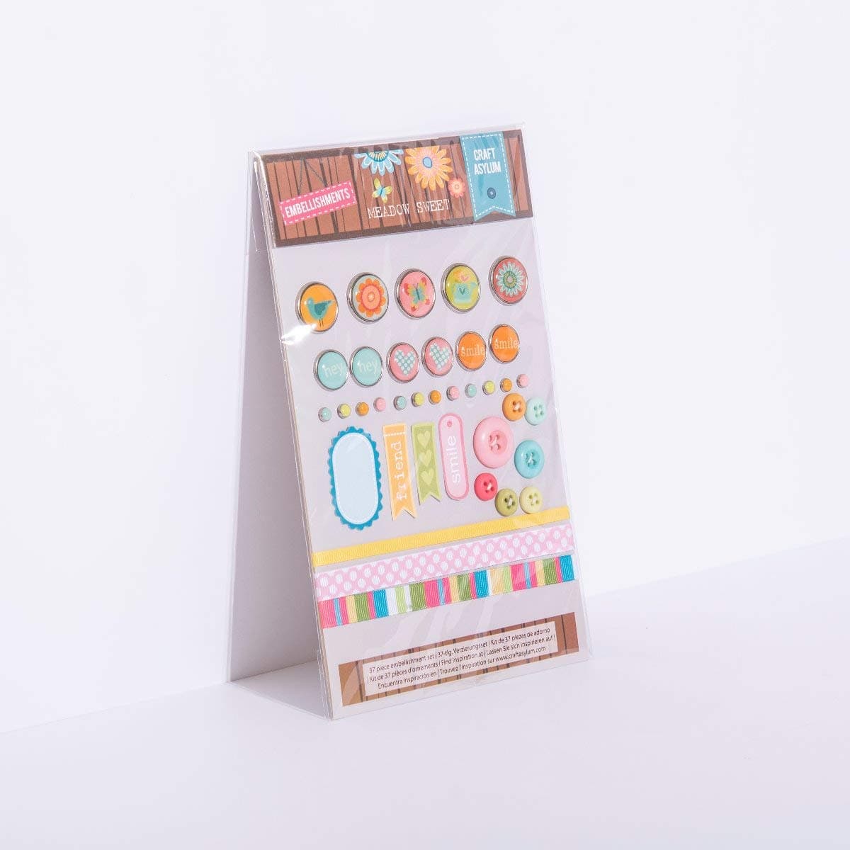 Craft Asylum 3 Meadow Sweet Embellishment Set