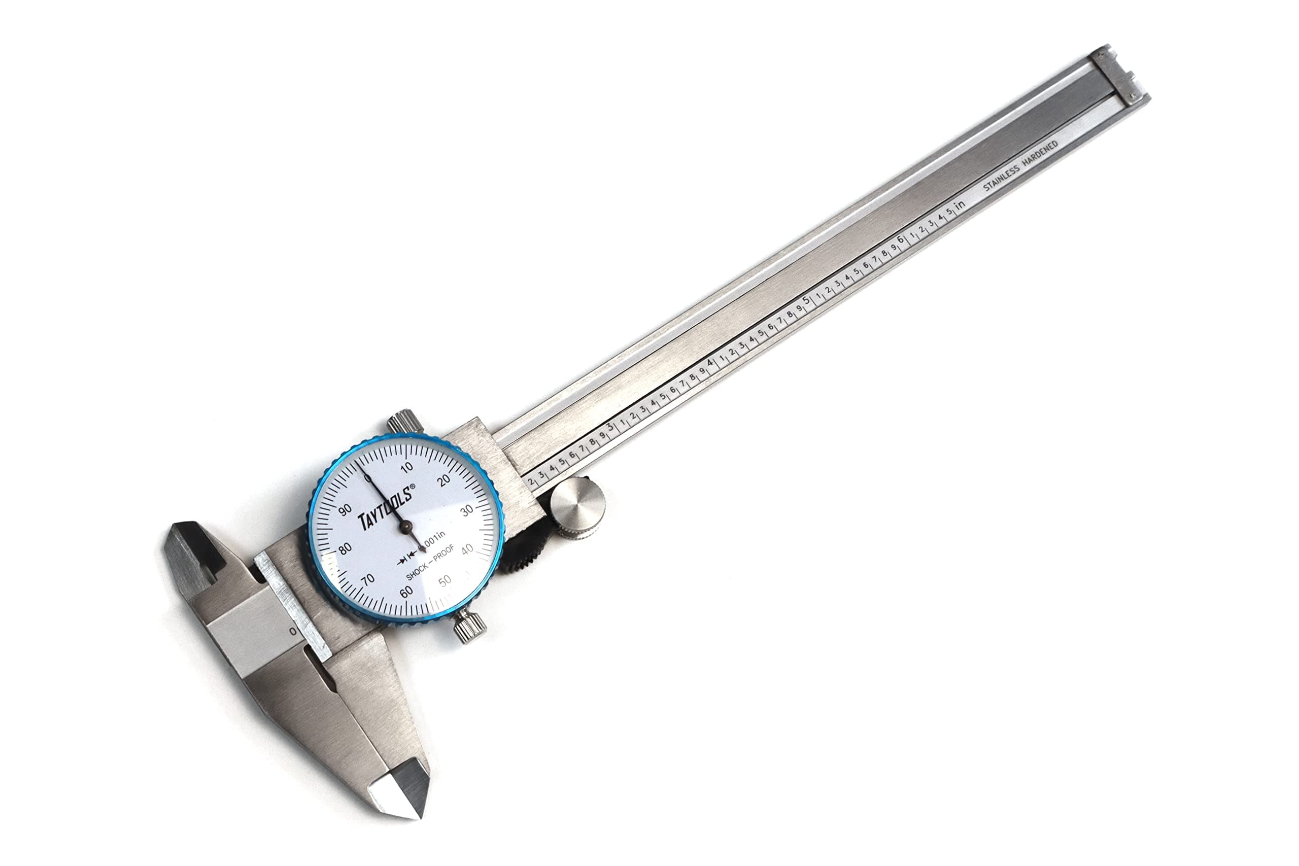 6" SAE Dial Calipers Accurate to 0.001" per 6" Hardened Stainless Steel for Inside, Outside, Step and Depth Measurements SAEDC-6