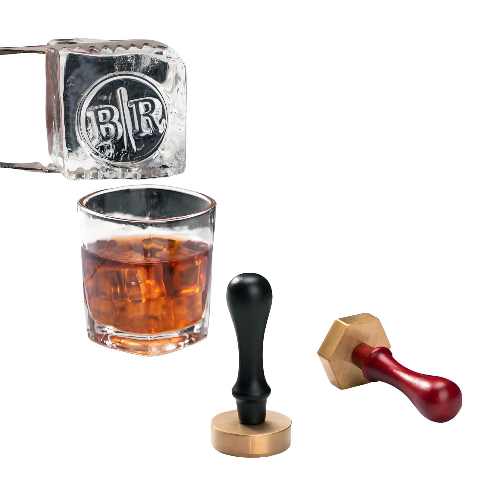 Custom Ice Stamp for Cocktails - Ice Cube Branding Stamp with Your Design or Logo Perfect for Whiskey Mojito Unique Cocktail Accessories & Bar Tools (1inch - 2.54cm)