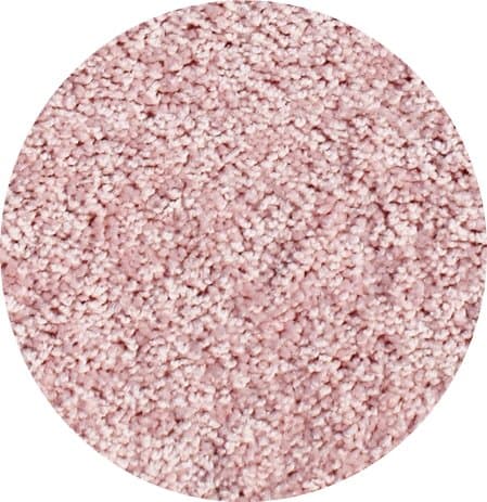 3 ft Round Light Blush Pale Pink Plush Area Rug Carpet 3'