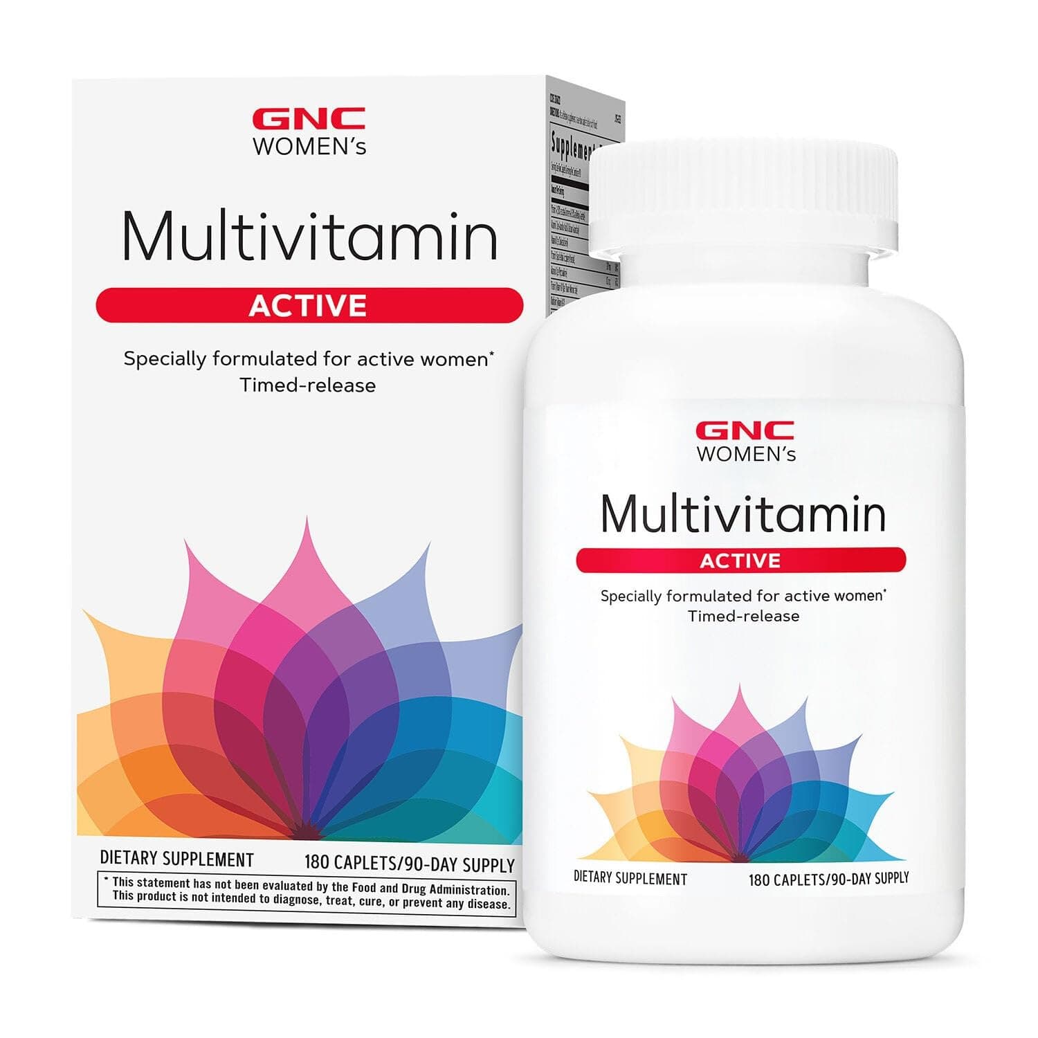 Women’s Active Multivitamin Clinically Proven for Nutrition, Exercise Recovery, Energy Production, Bone Health, Beauty, Immune, Biotin, Iron, Zinc, 180 Caplets