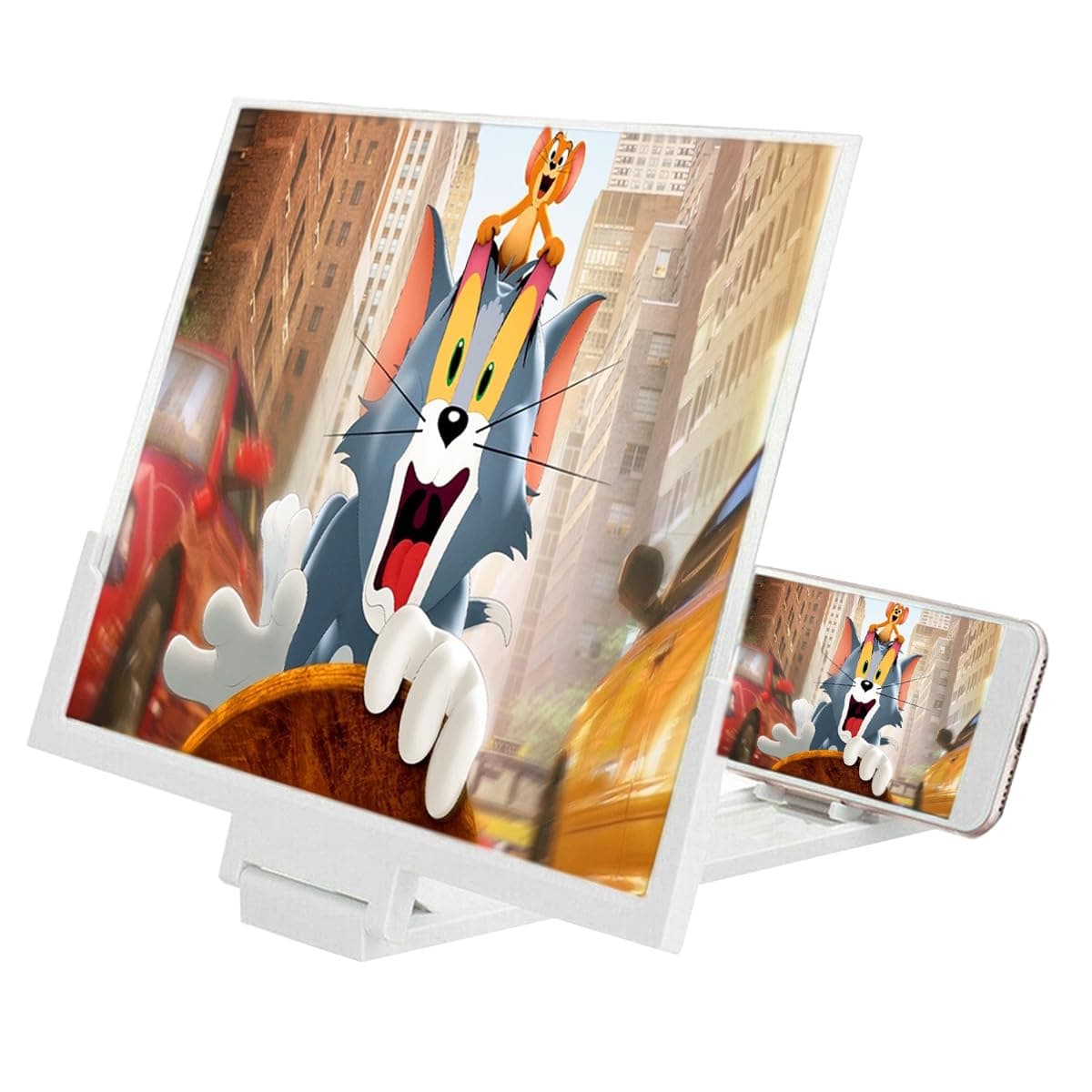 14 Inch Mobile phone Screen magnifier for Smartphone mobile screen magnifier 3D Mobile cell phone Ultra-Clear Projector magnifier screen for Movie Game HD Video Amplifier Anti-Radiation Eye Protective