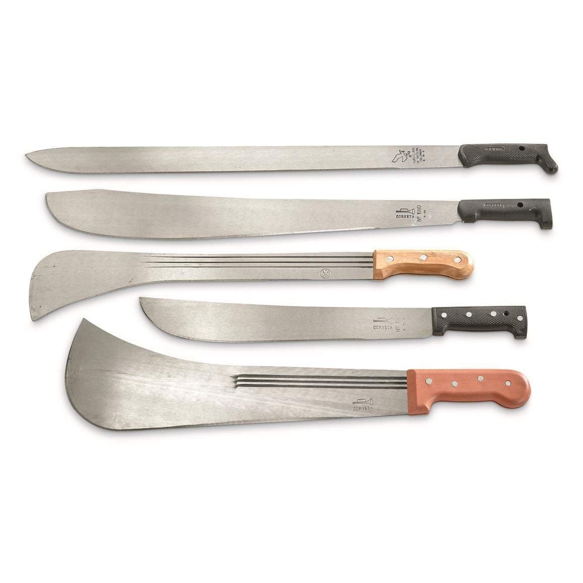 Colombian Military Surplus Assorted Machetes, 5 Pack, New