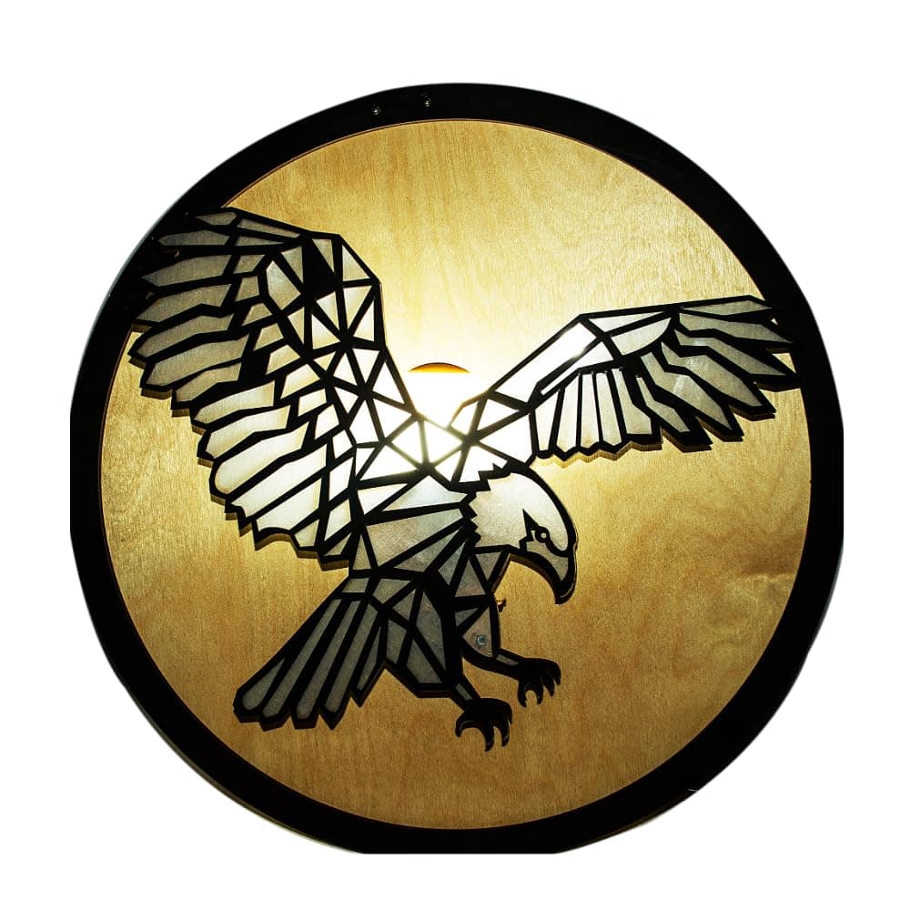 Wooden Eagle Themed Designer Wall Lamp Designer Lamp|Home Decor Wall Lamp|Lanterns|Home Decor Item for Living Room|Diwali Decoration Item for Home Decor