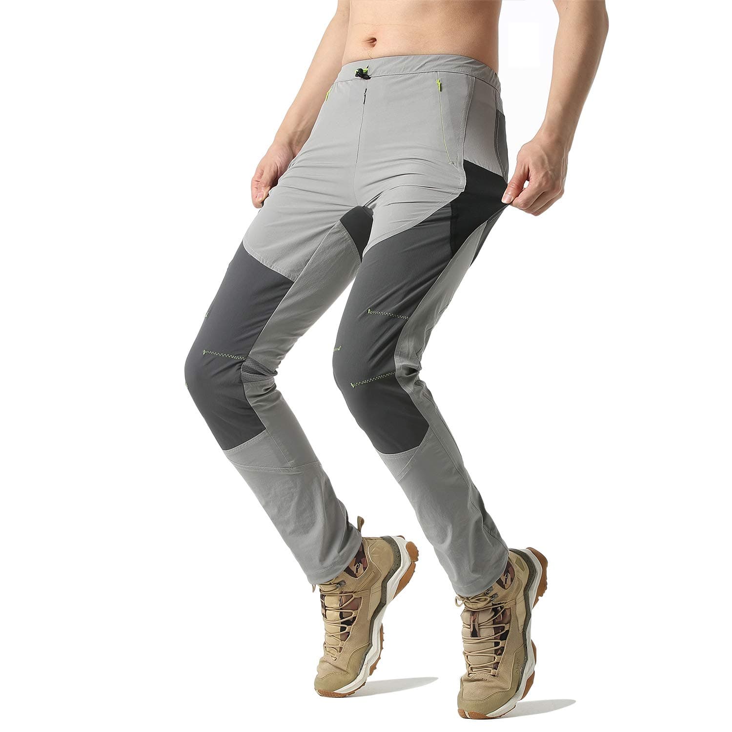 P T PECTNK Mens Elastic Quick Drying Lightweight Slim Fit Hiking Casual Pants