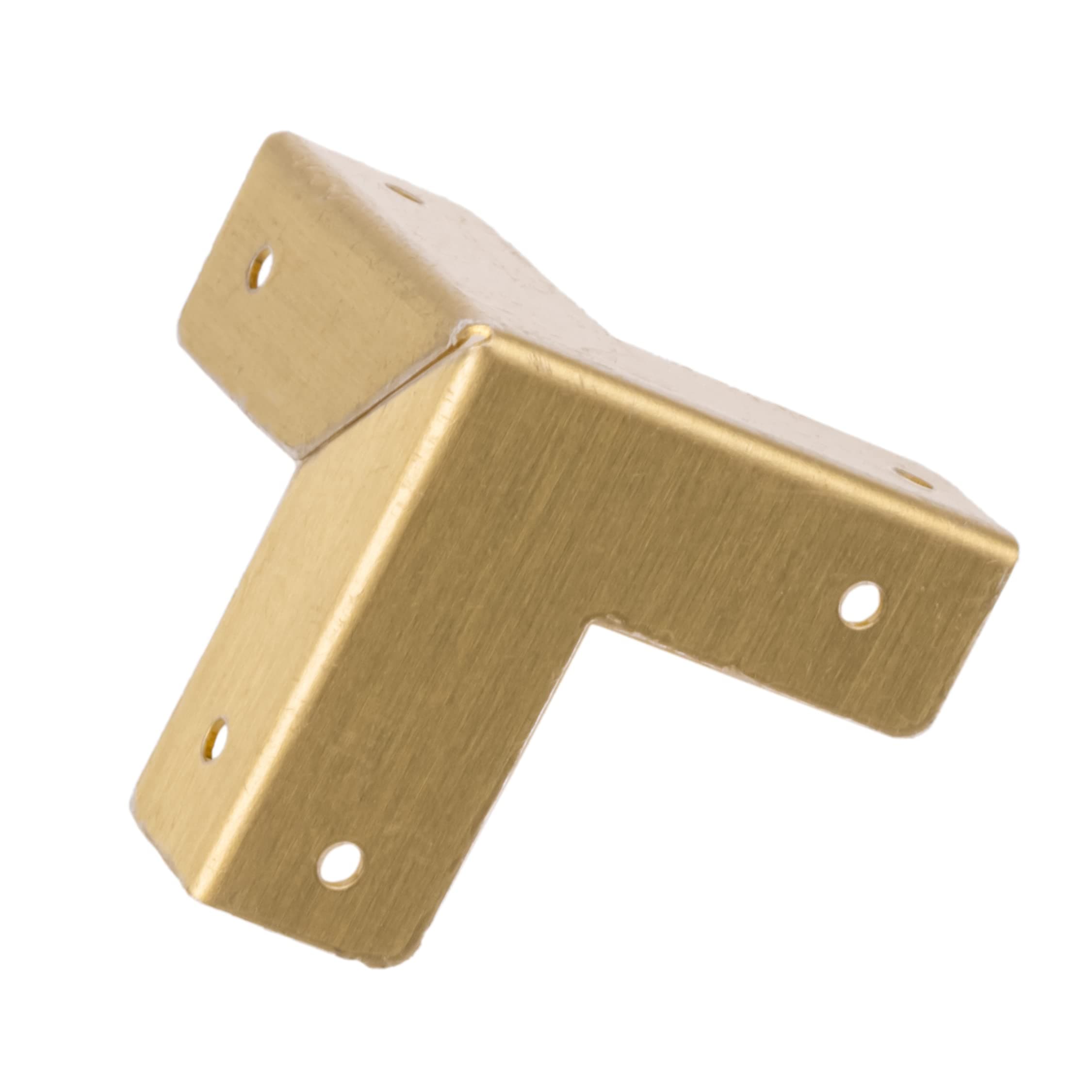 Solid Brass Decorative Corner Protector | Set of 4 | Furniture Corner Guard Hardware for Jewelry Box, Case | CK4-B