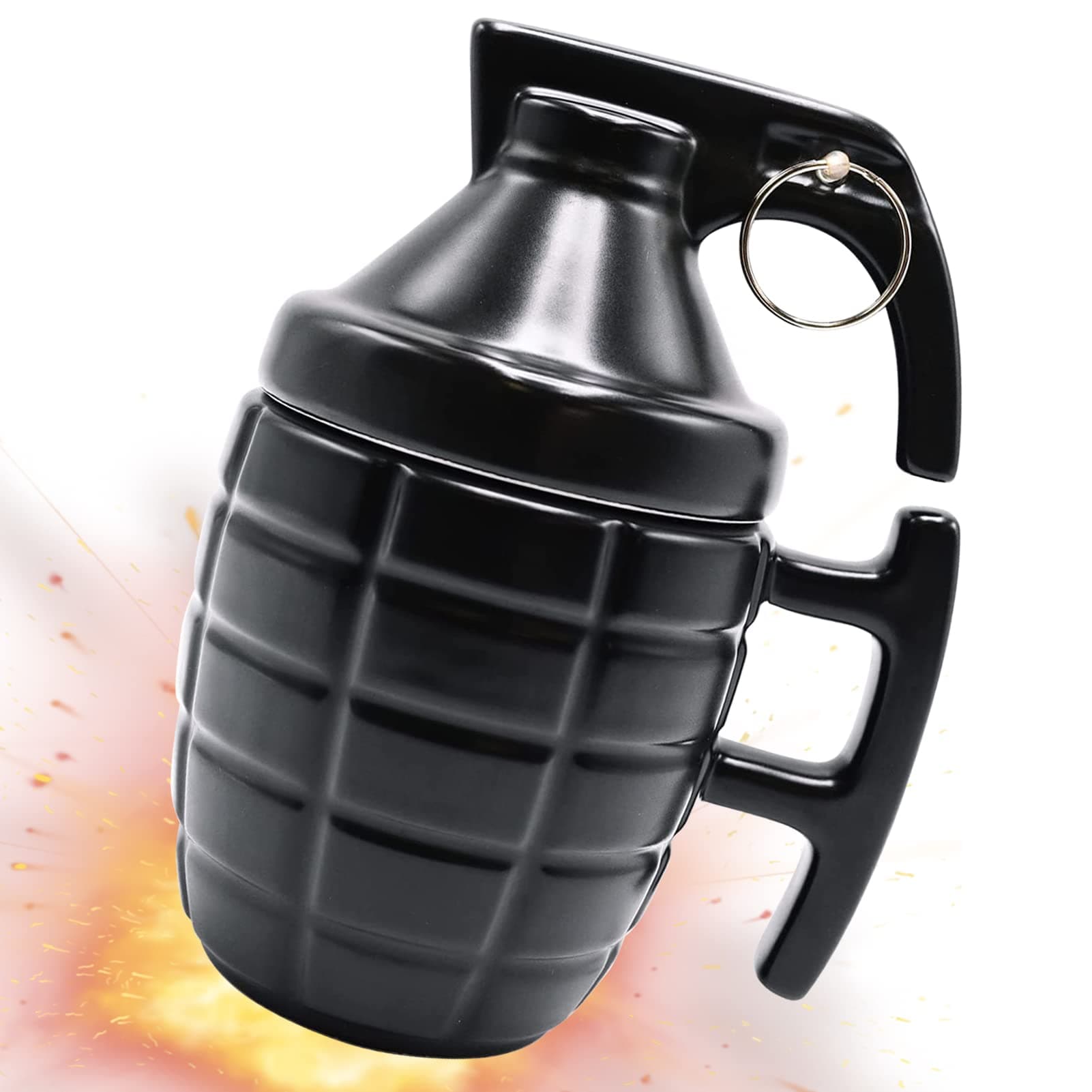 LUCYLANKER Hand Grenade Ceramic Coffee Mug,Funny Home Bar Gift for Beer Lover...