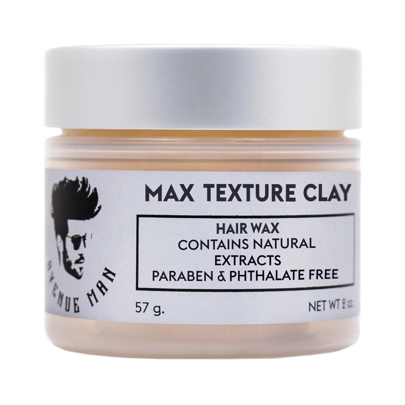 Avenue Man Texture Clay for Men - Premium Сlay Pomade for Men with Herbal Extracts - Frizz-Resistant & Lightweight Formula - Water-Based Matte Hair Clay - Paraben-Free Hair Putty (2oz)