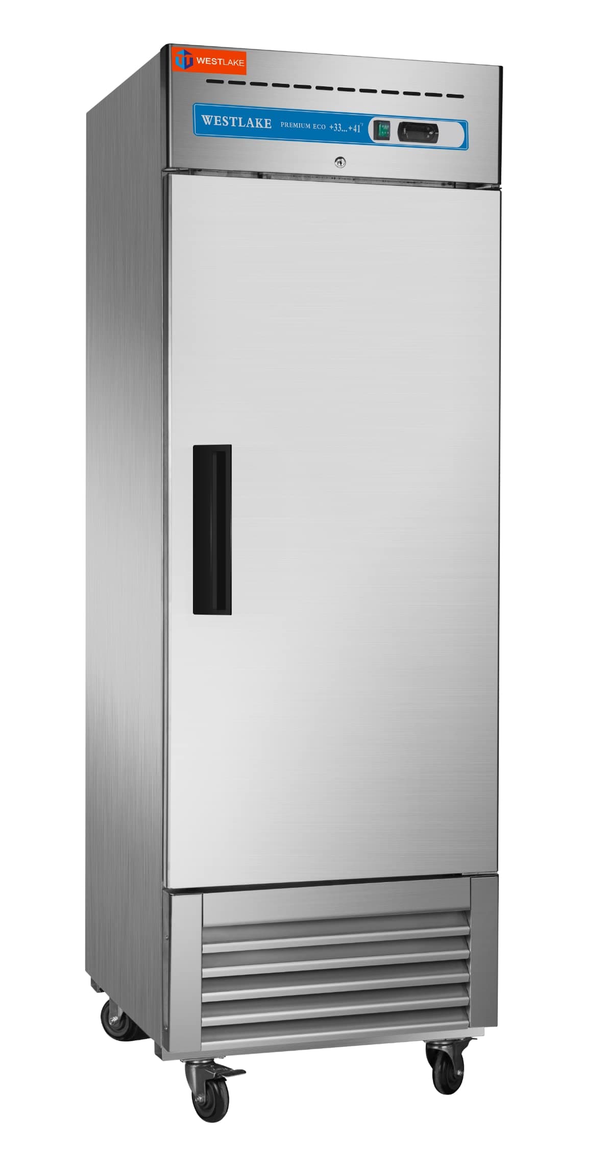 27" W Commercial Refrigerator Stainless Steel Reach in Solid Single Door Upright Fan Cooling 23 Cu.ft Cooler for Restuarant, Bar, Shop, etc