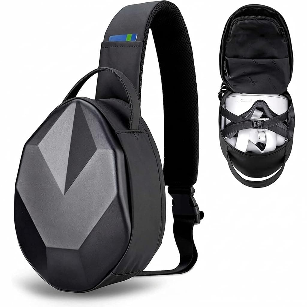 YOREPEK Carrying Case Compatible with Oculus Meta Quest 3/3S/2/Vision Pro, Hard Travel Bag fit for Meta Quest Pro Gaming Headset and Controllers, Lightweight Case
