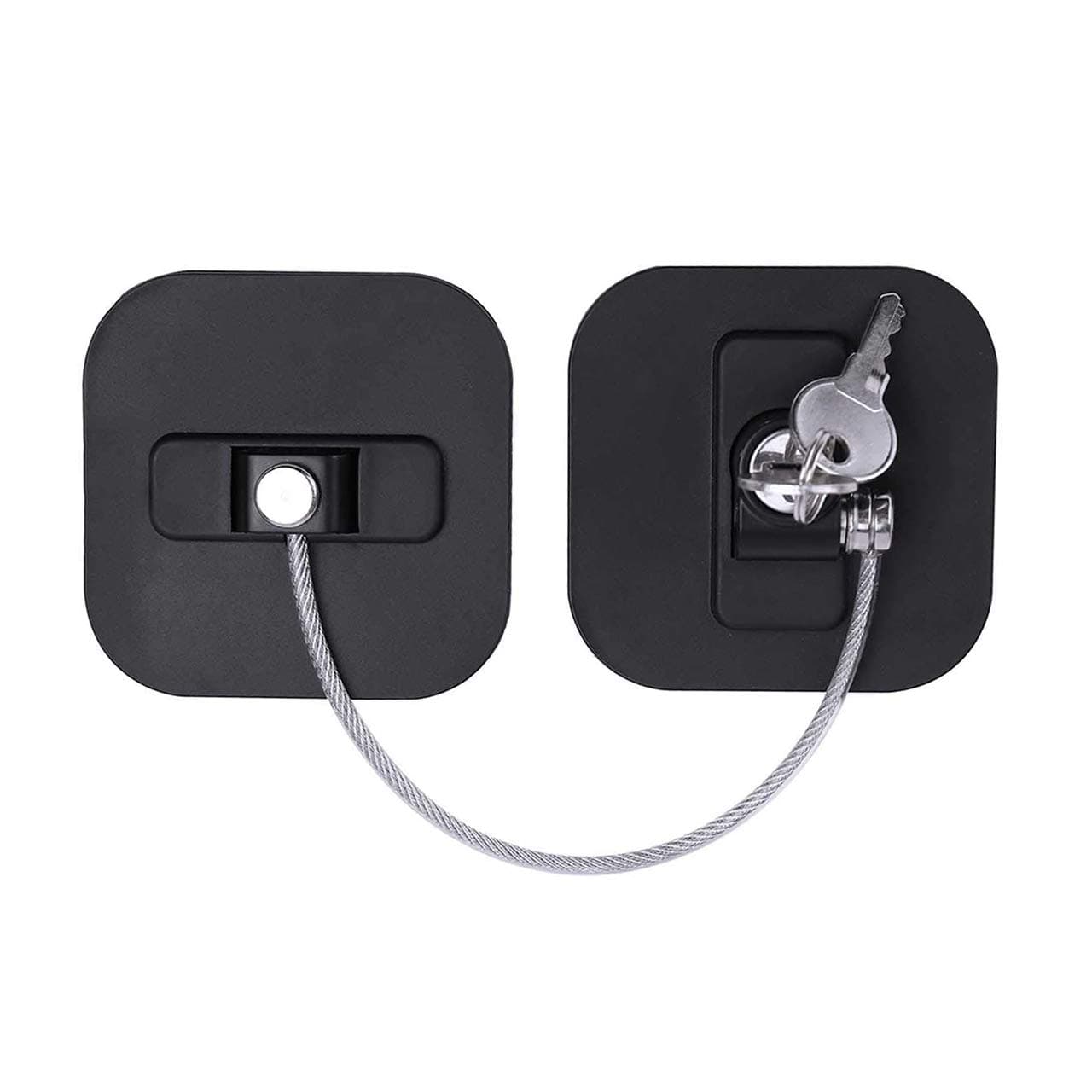 TONGXU Refrigerator Door Lock with Keys Fridge Lock Security Lock Freezer Door Lock Cabinet Lock Strong Adhesive Lock Baby Toddler Child Safety Device (1 Set)