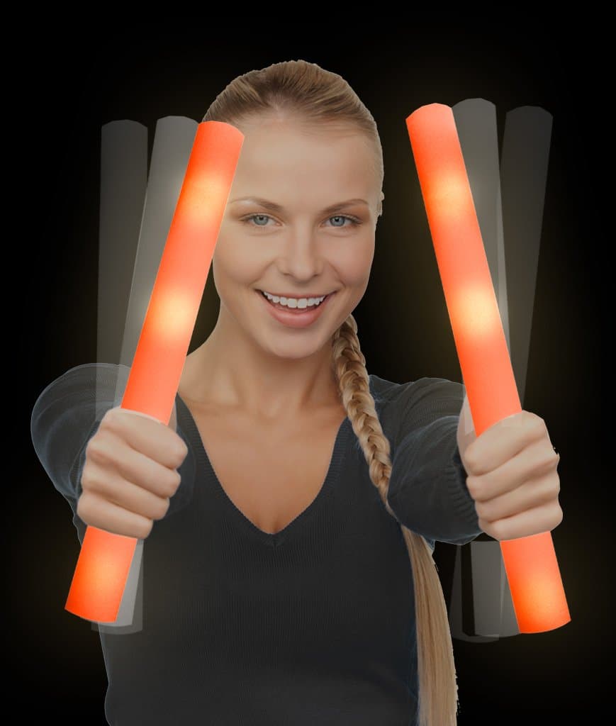 Fun Central LED Foam Stick Baton 6 Pack orange 42075
