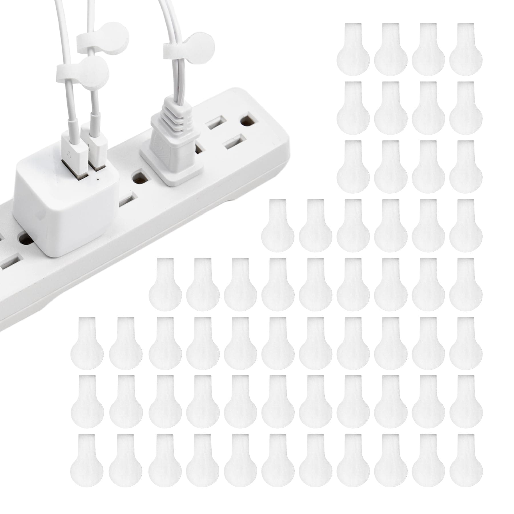 Wrap-It Storage Cable Labels, Mini, White (60 Pack) - Cord and Wire Tags for Cable Management and Organizer for Electronics, Computers and More