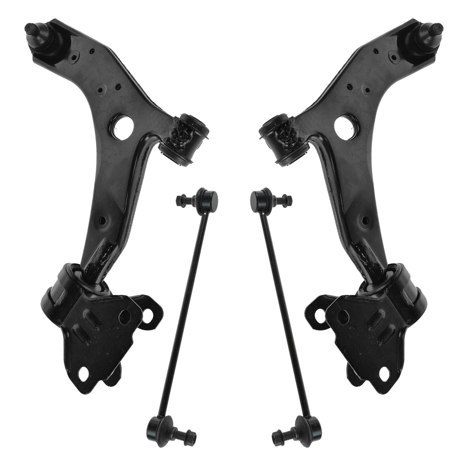 TRQ Front Suspension Kit Control Arm with Ball Joint Sway Bar Stabilizer Link Compatible with 2010-2013 Mazda 3