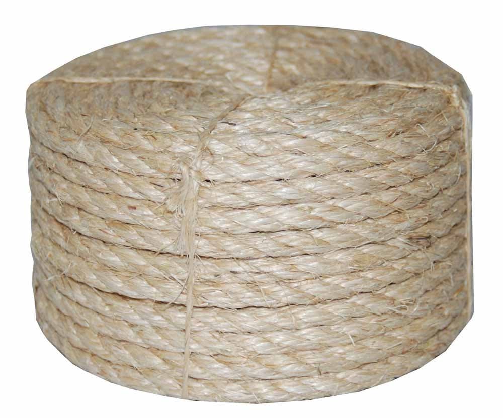 T.W. Evans Cordage Co. 22-210 1/4 in. x 100'. Twisted Sisal Rope