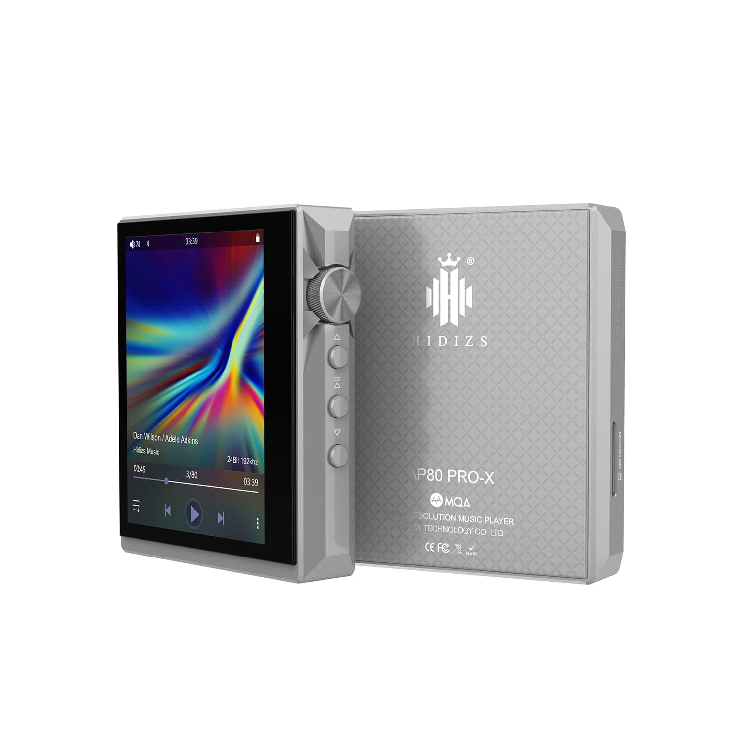 AP80 PRO-X Portable Balanced Lossless MQA Bluetooth Music Player with Dual ESS9219C DAC Chips and Supports MQA 8X/LDAC/apt-X/AAC/USB DAC/DSD256/HiBy Link Hi-Res Audio Wireless DAP (Grey)