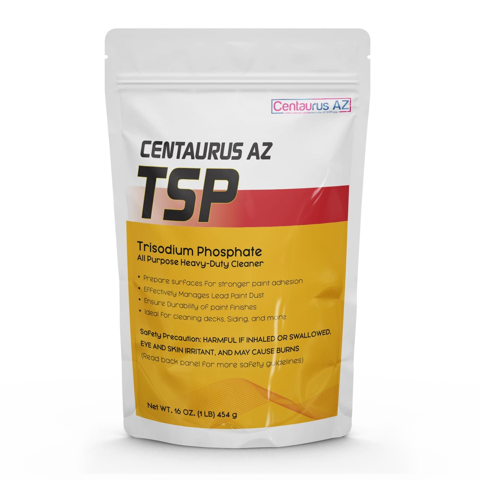 Powerful TSP Cleaner – Centaurus AZ Trisodium Phosphate TSP – 1LB – Tsp cleaning solution – Tsp wall cleaner – Deglosser for painting – Clean Oil, Dirt, Grease and Other Stubborn Marks