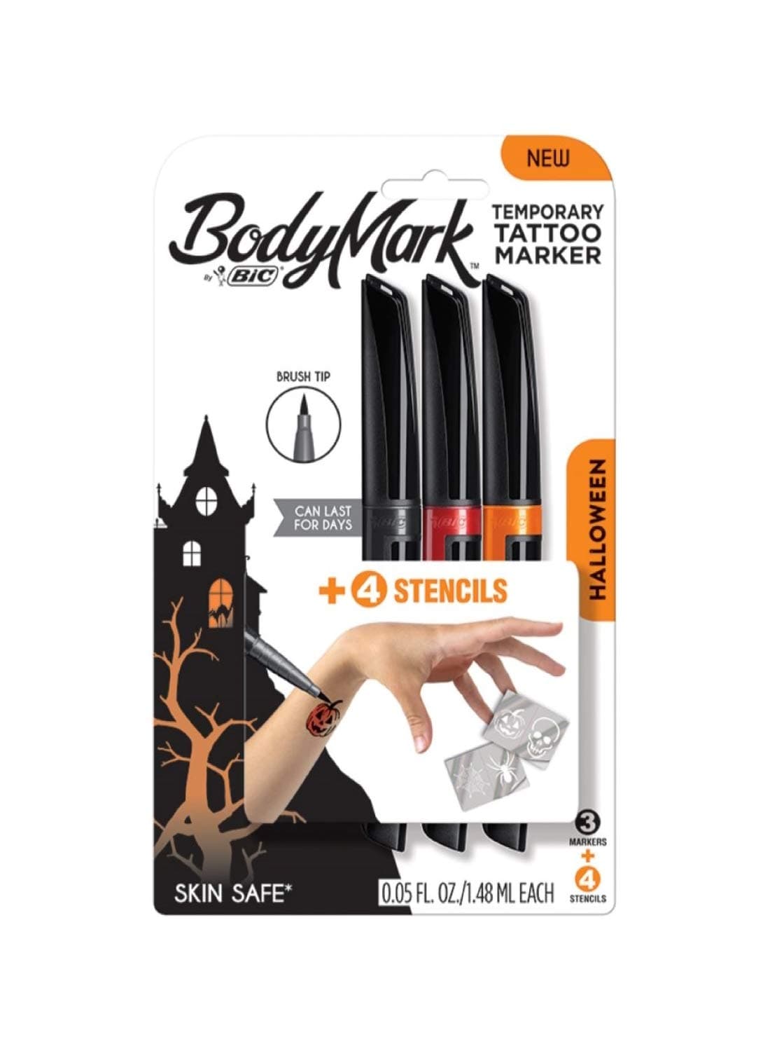 BICBodyMark Temporary Tattoo Marker, Halloween