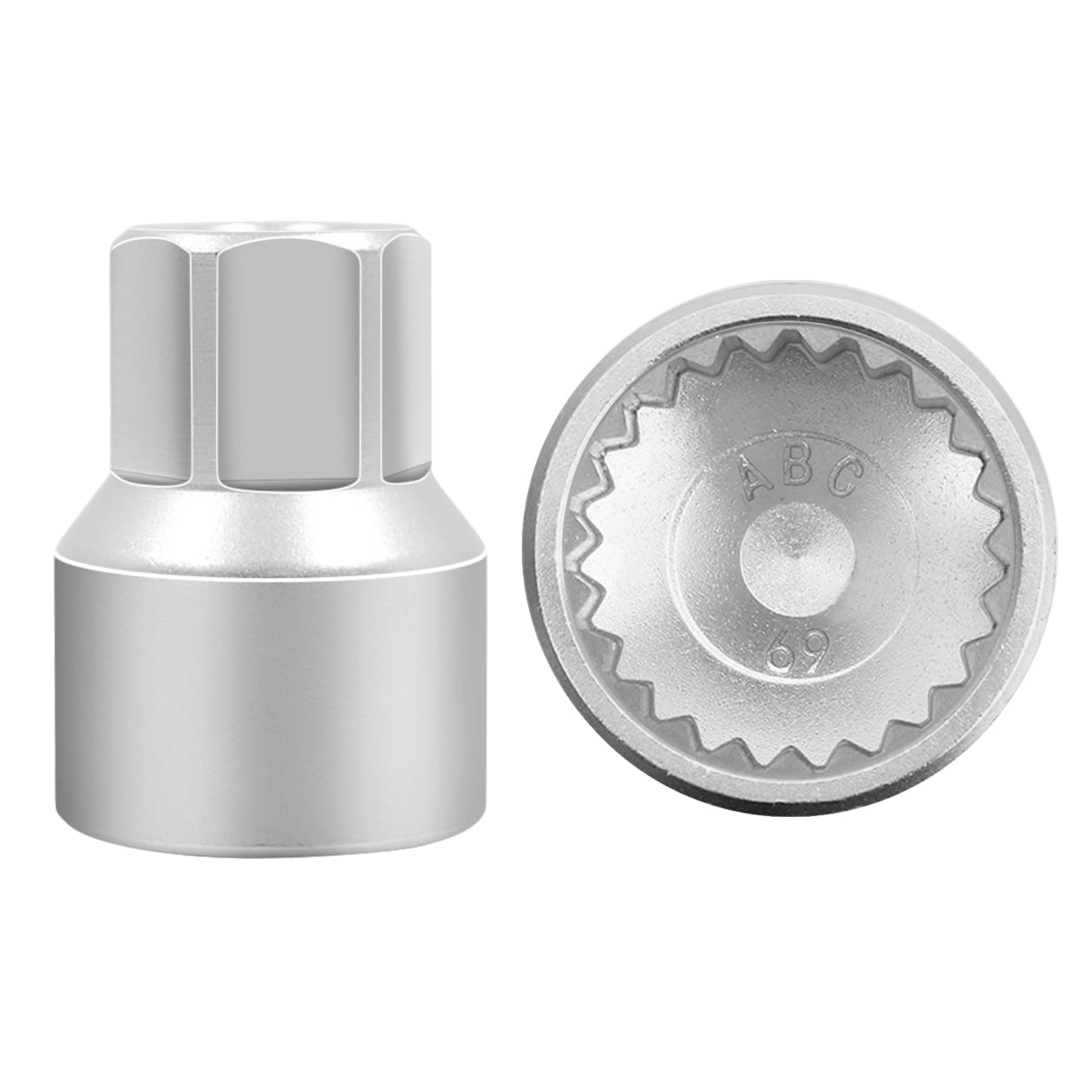 ABC-69 - Wheel Locking Nut Key for Porsche VW Toureg Panamera/Cayenne/Macan/Cayman/SUV, Wheel Lock Nut Scoket Adapter, Wheel Anti-Theft Lug Nut Removal Tool, Anti-Theft Screw Remover
