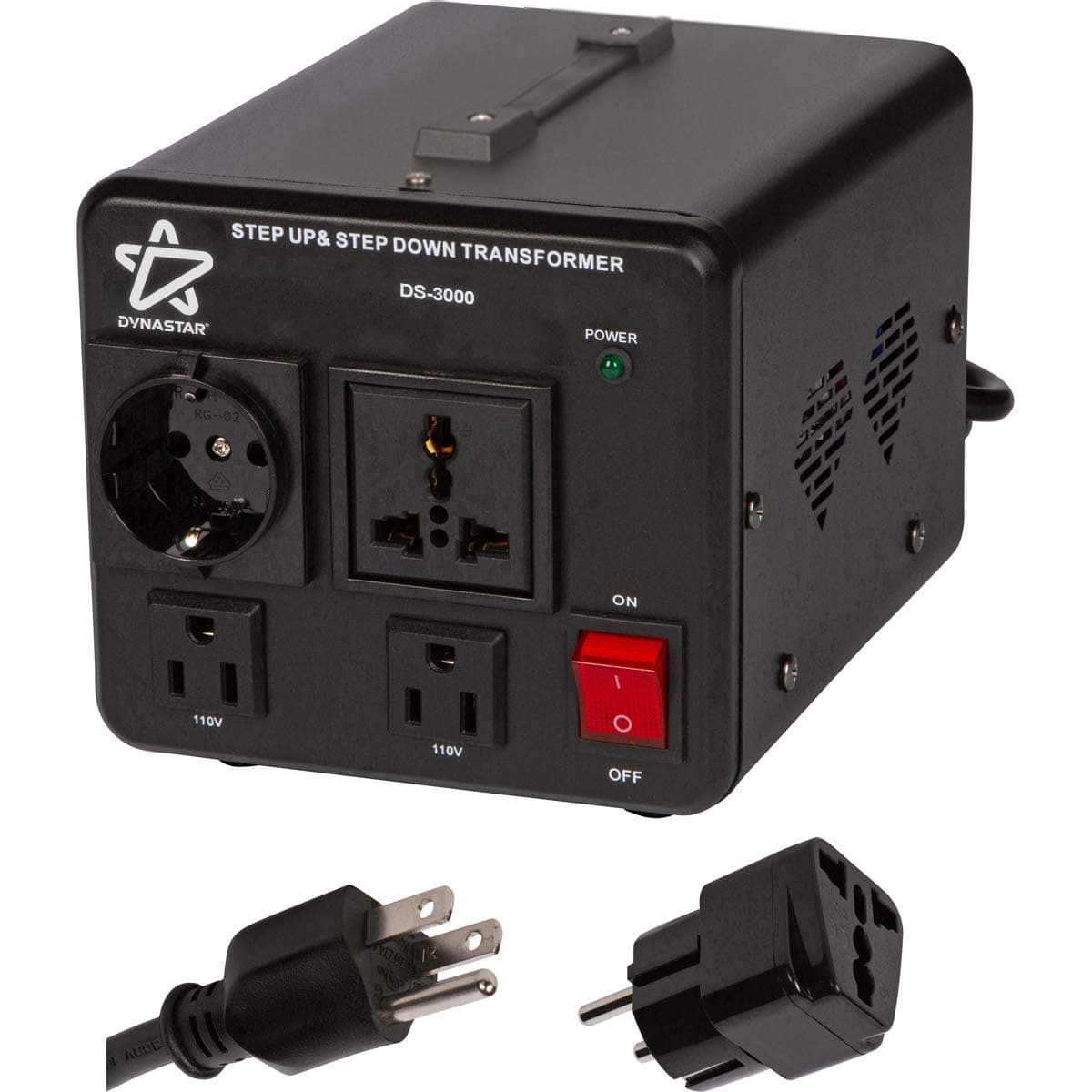 Dynastar Step Up & Step Down Voltage Converter and Transformer, 110-220 to 220-240 Volts; Heavy Duty, Extra Durable Lifetime Coil, 5-Year-Warranty, 3000 Watts