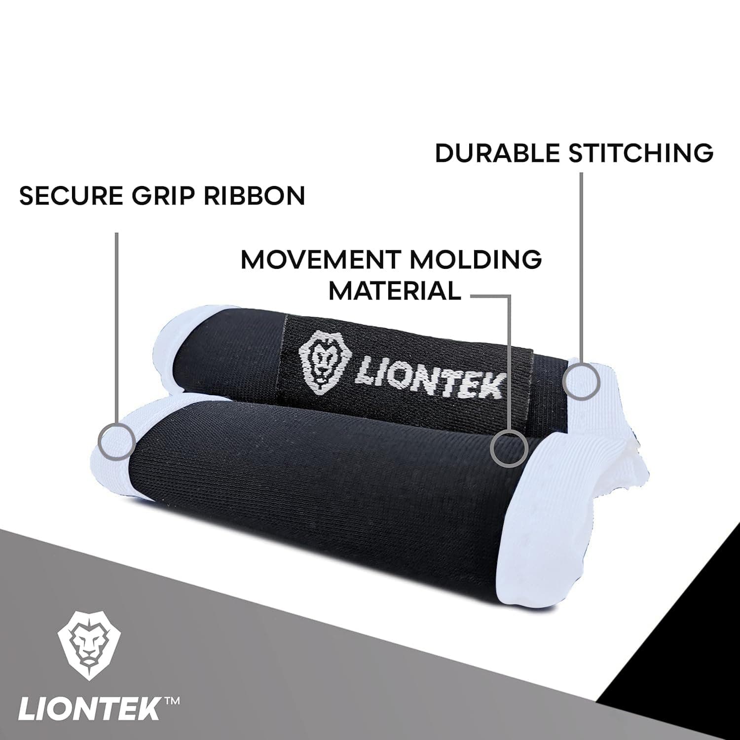 LIONTEK BJJ Outer Double Finger Sleeve Tape Replacement (Pinky-ring/Pointer-middle finger) (X-Small)