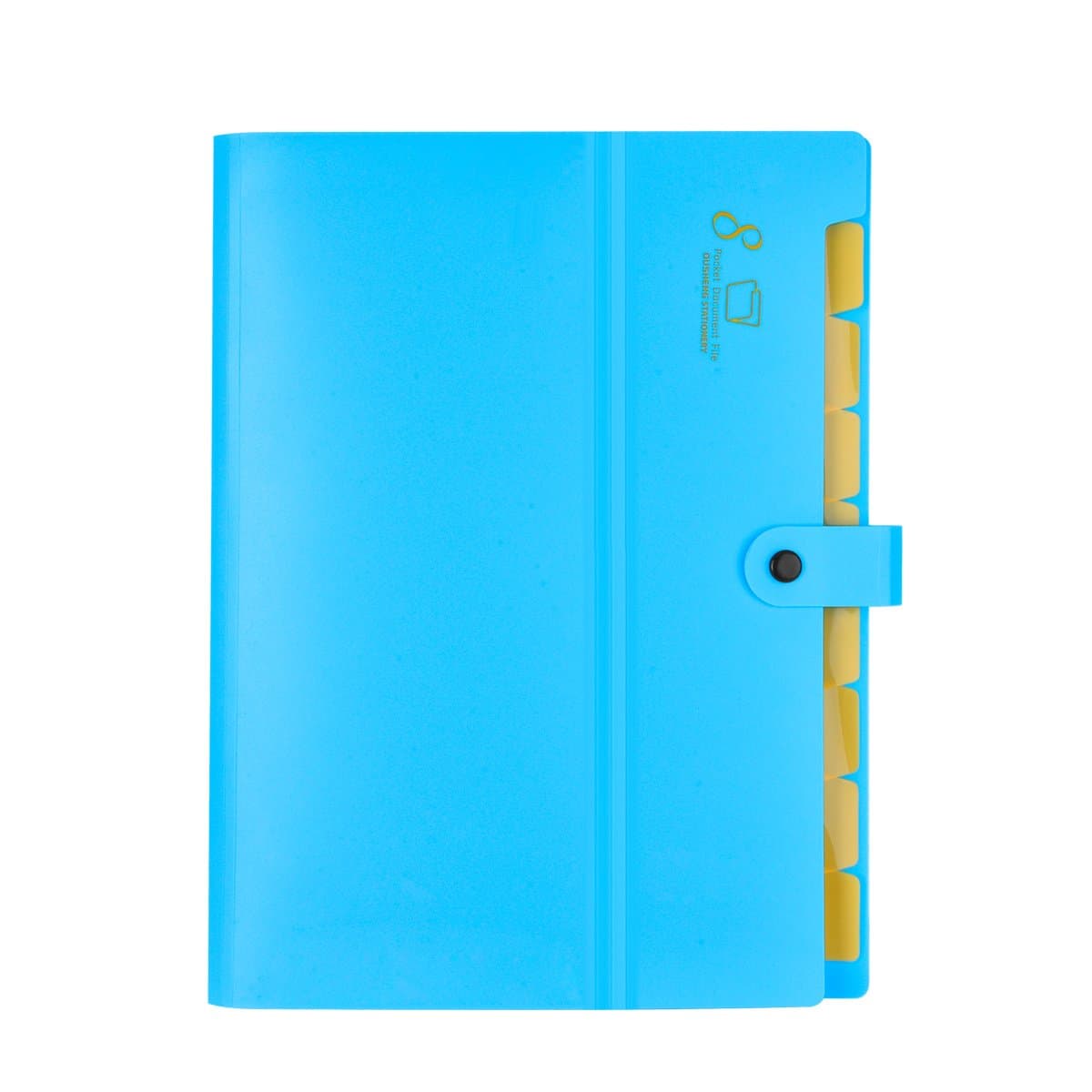 Tenn Well 8 Pockets A4 Document File Folder, Expanding A4 and Letter Size File Organizer for Office, Home, School, Travel (Blue)
