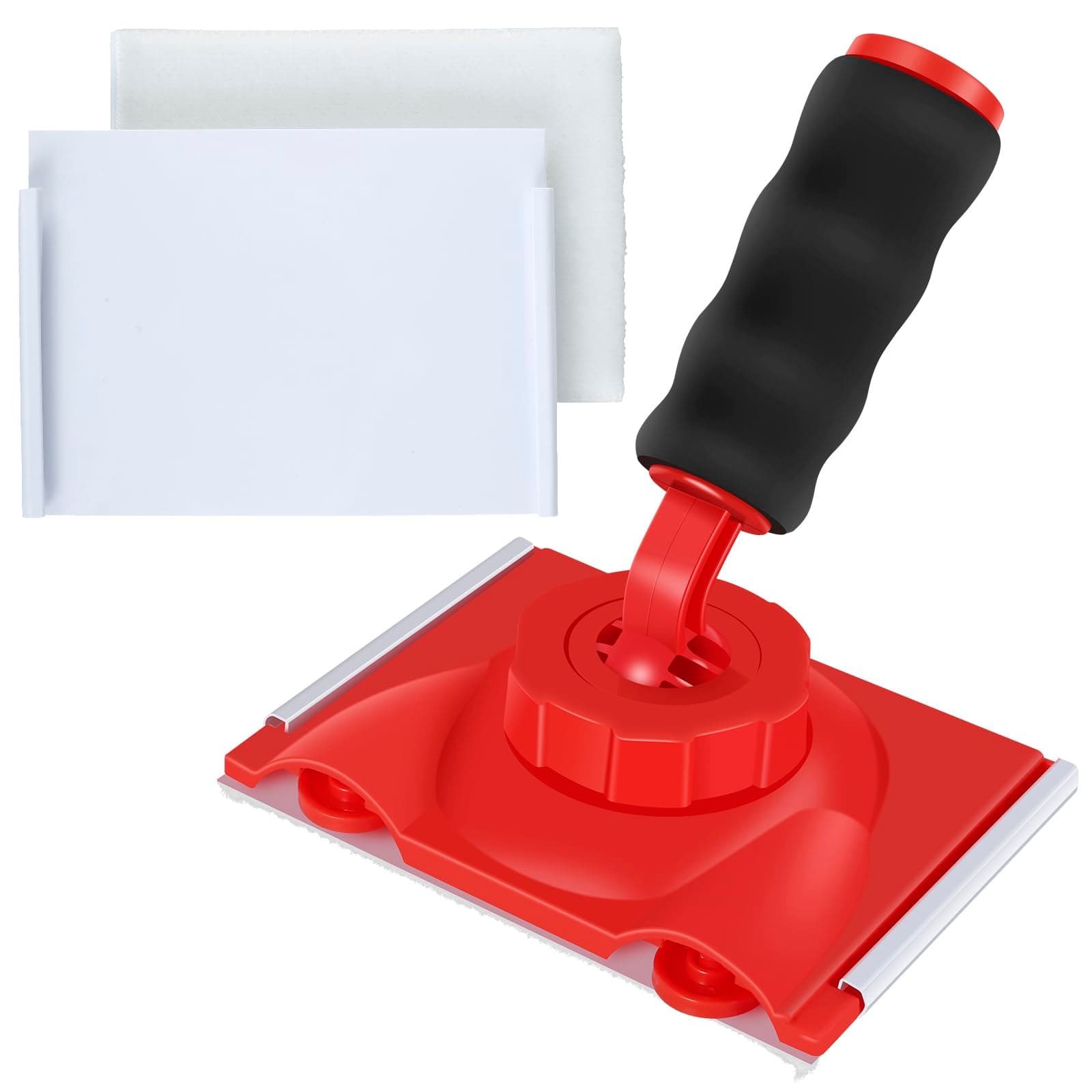 EUWBSSR Trim Paint Edger Set with Guide Wheels and Rotatable Handle, Including Two Replacement Pads, Corner Walls & Ceilings Pad Painter Easily Trim Wall Corners and Hard-to-Reach Areas