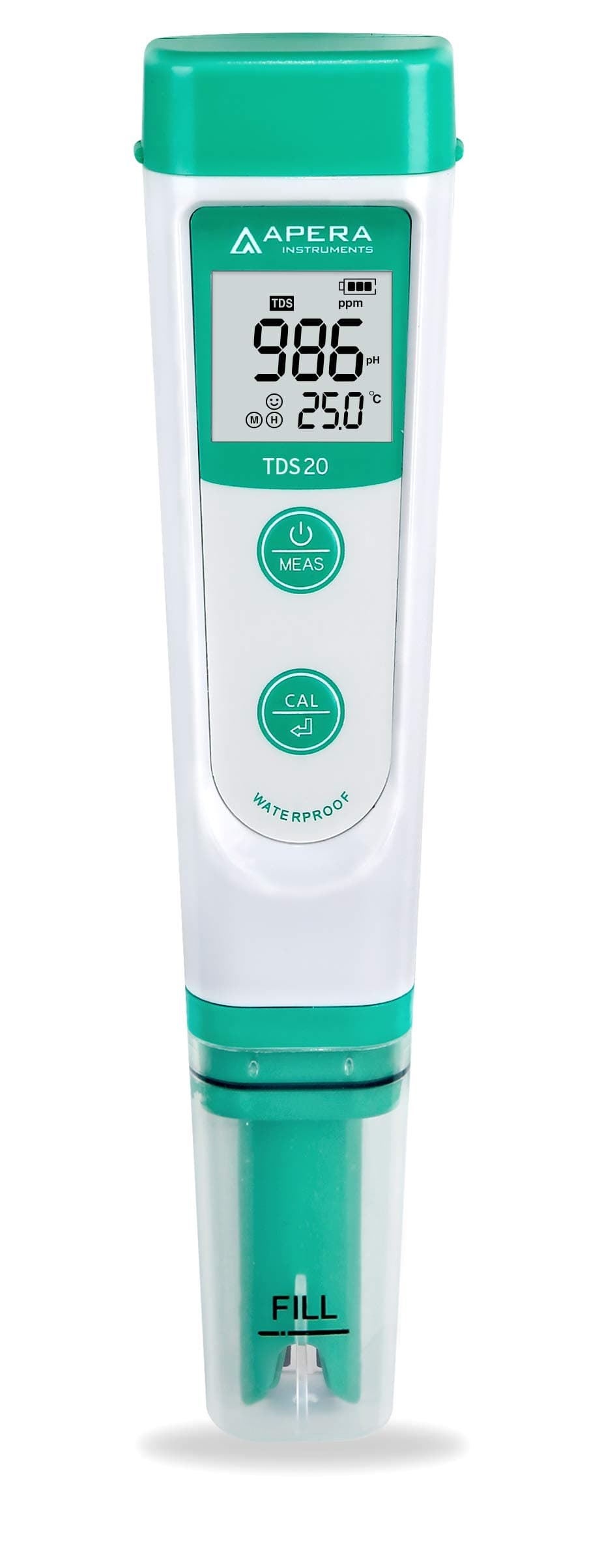 Apera Instruments TDS20 Value Waterproof TDS Pocket Tester, Accuracy: ±1% F.S, 0.5˚C, Complete Kit