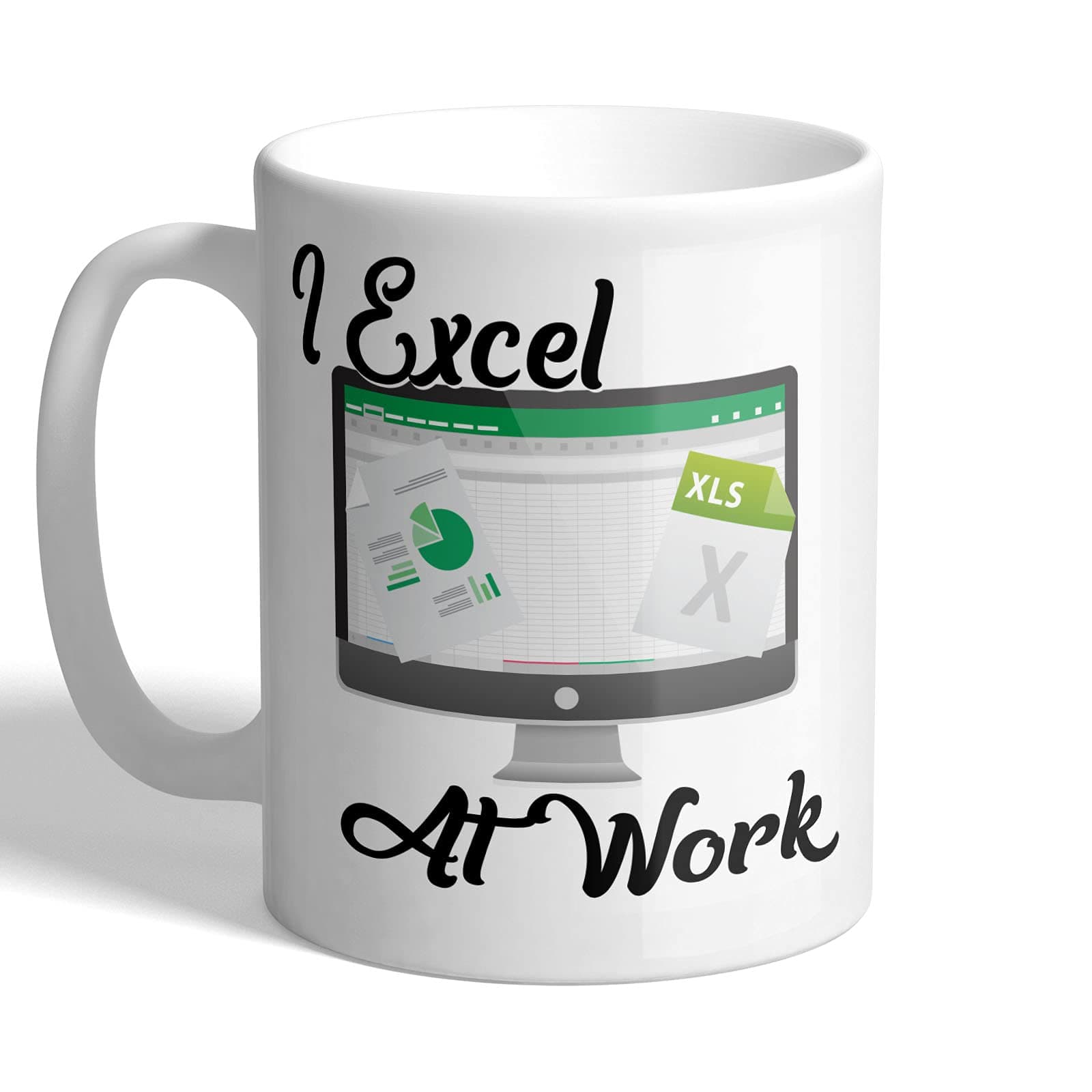 I Love Mugs - I Excel at Work - Spreadsheet Expert - Mug, Ceramic, 11fl.oz.