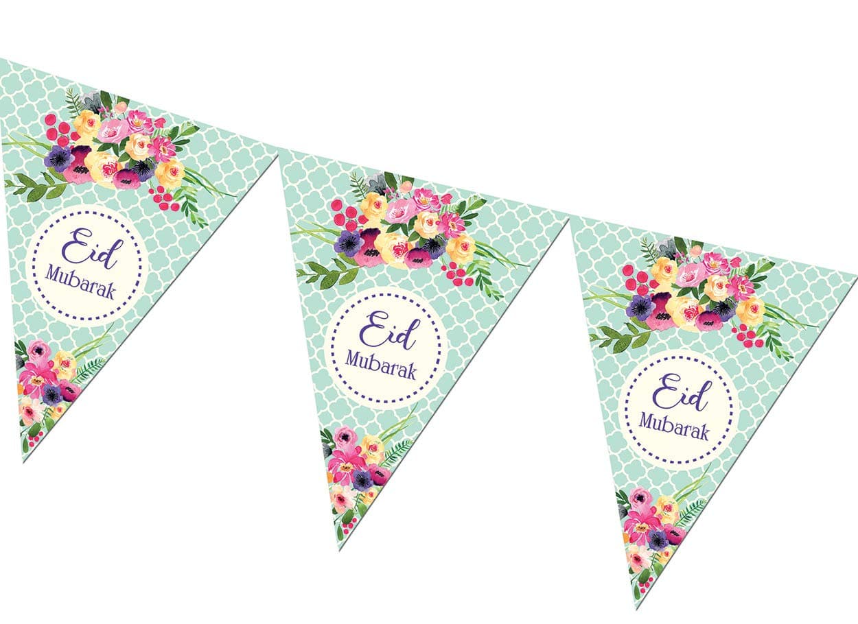 Islamic Moments Eid Mubarak Bunting - Green