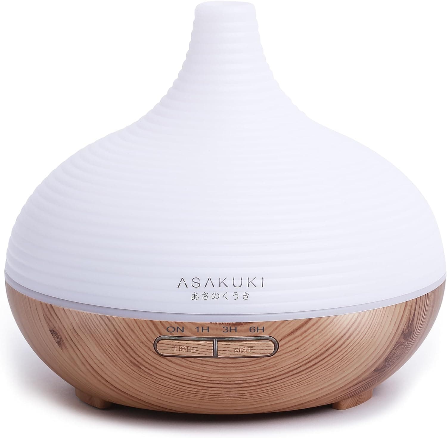 ASAKUKI 300ml Essential Oil Diffuser, Wood Grain Ultrasonic Aromatherapy Diffuser, Quiet Diffuser with 4 Timers, Auto Shut-Off & Colour-Changing LED for Home, Office, Yoga | Relaxation & Better Sleep