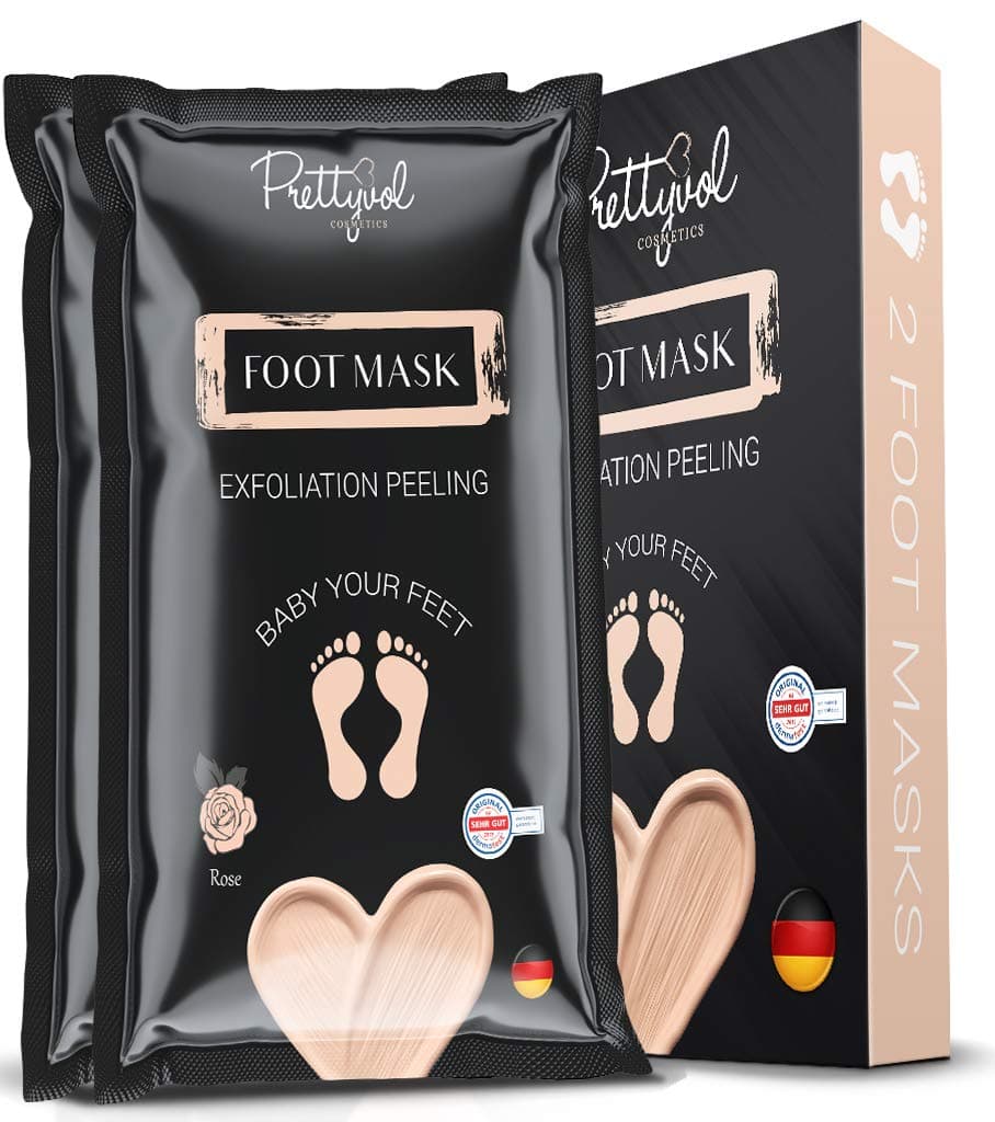 2 Pack of Foot Peeling Mask for a Soft, Smooth & Healthy Feet within 1-2 weeks – Formulated & Tested in Germany by Prettyvol
