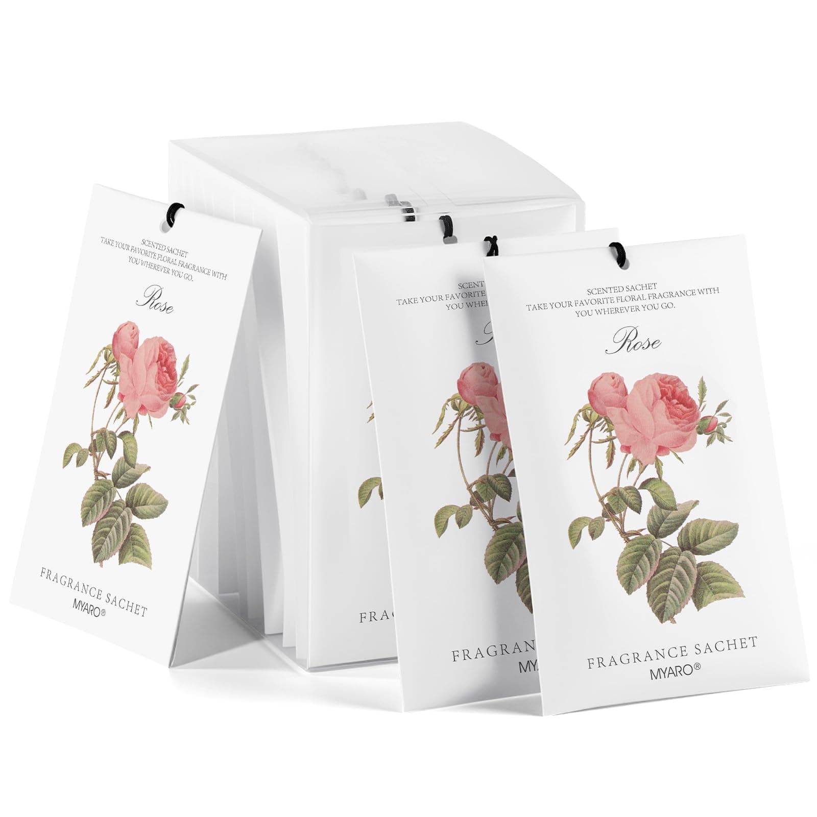 12 Packs Rose Scented Sachets for Drawer and Closet