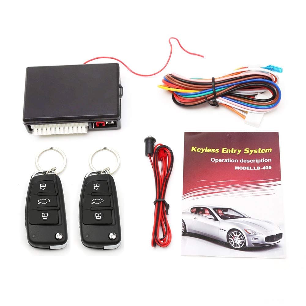 Eunavi Universal Car Vehicle Security Car Door Lock Keyless Entry System Remote Central Control Box Kit