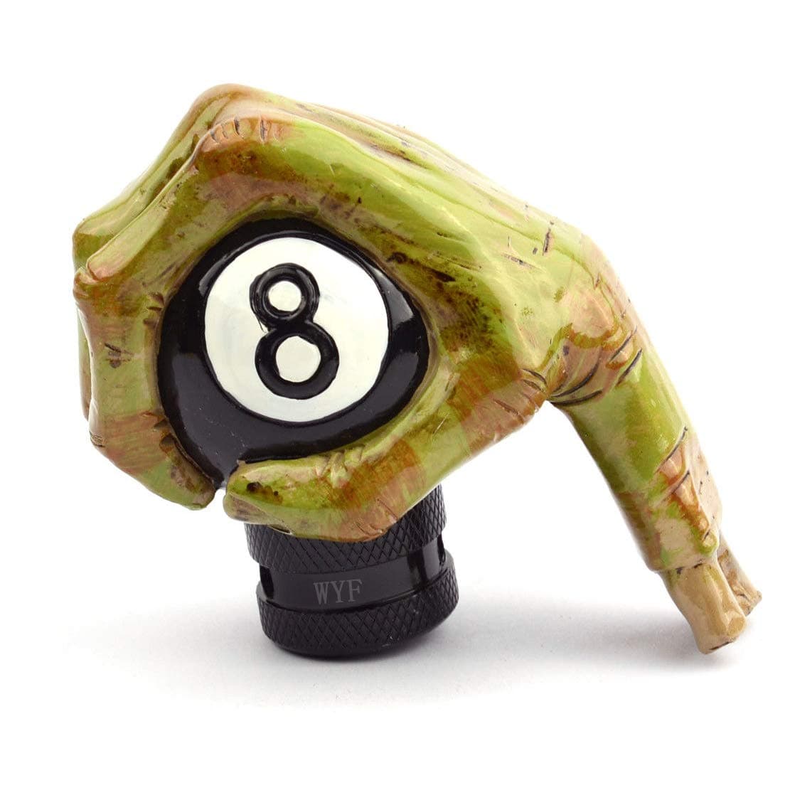 WYF Universal Shift Knob Ghost Claw Hand Skull Gear Stick Black 8 Ball Shifter Knob for Most Manual or Automatic Gear Without Button (Green)