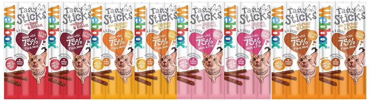 Cat Delight Delight Sticks Chew Bone Treats Assortment Pack 12 x 6 (72 Sticks)