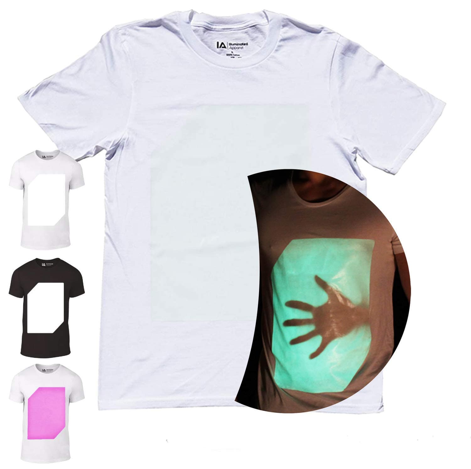 Illuminated ApparelPerfect All-Time Loved Interactive Glow in The Dark T-Shirt (White, Small)