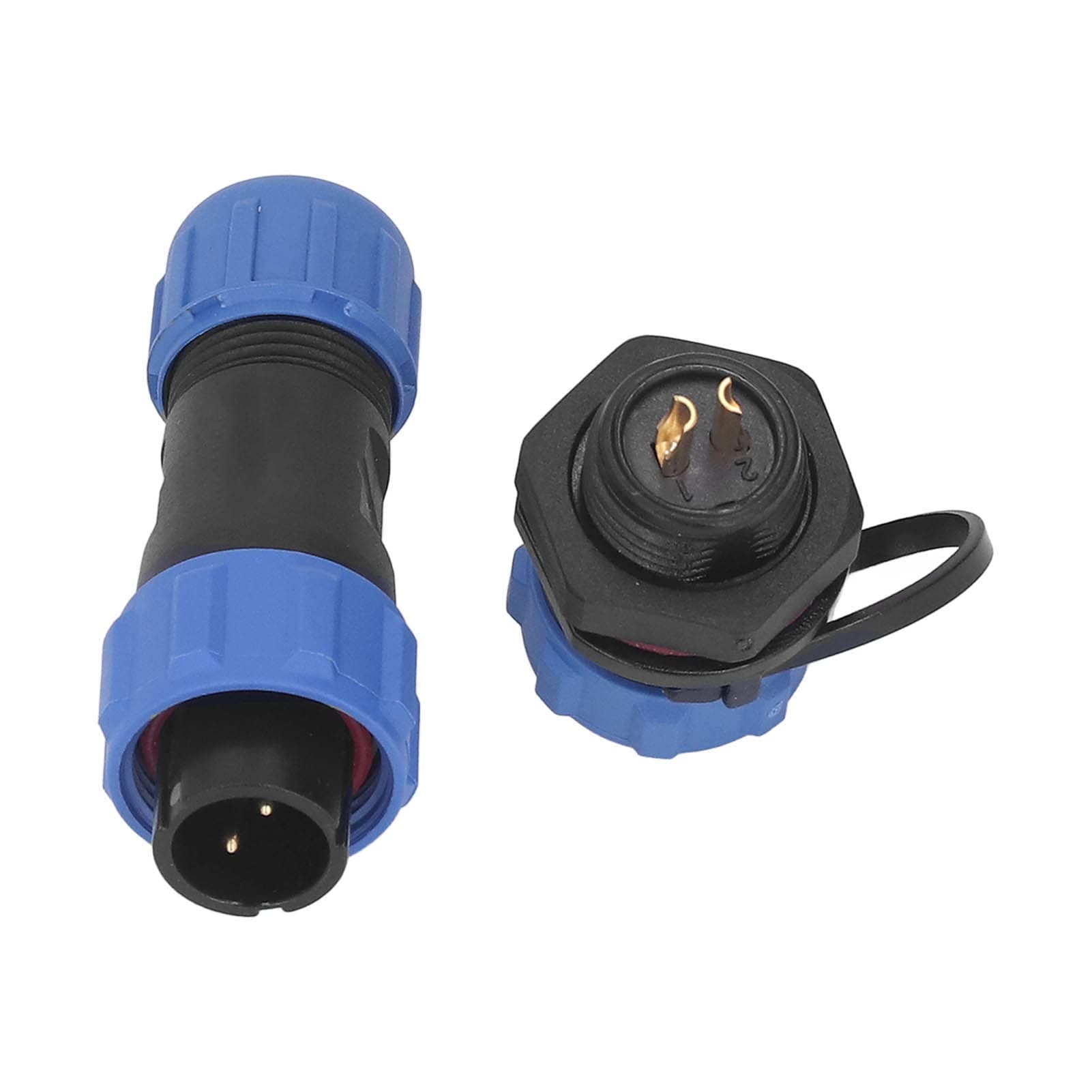 SP13 2 Pin Aviation Connector IP68 Waterproof Butt Joint Plug Socket Electrical Cable Wire Connector Connector Electrical Wire Connector