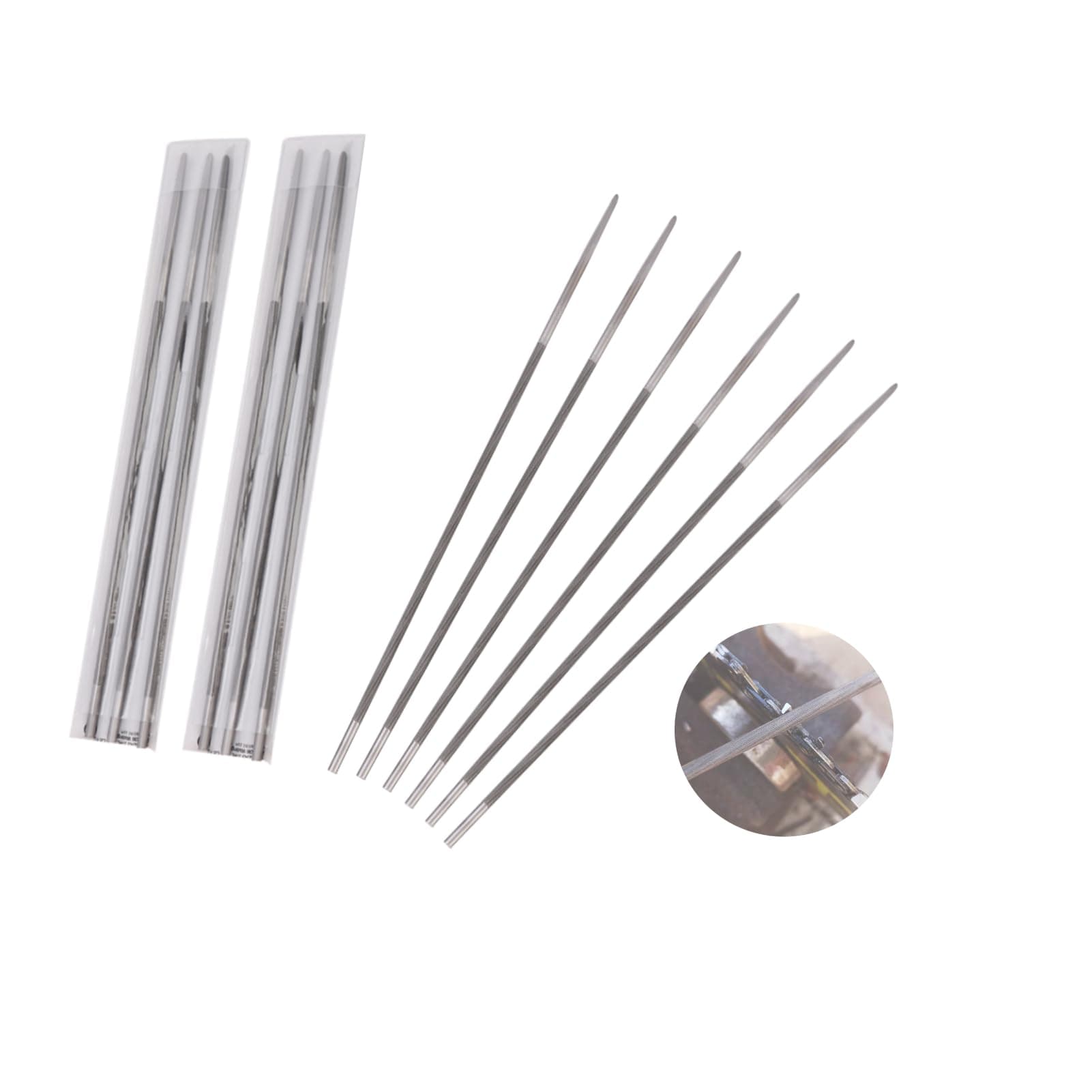 OUKENS Chainsaw File, 5/32 Chain Saw File Set, Professional Circular Chainsaw Chain Sharpening File Woodworking Accessories